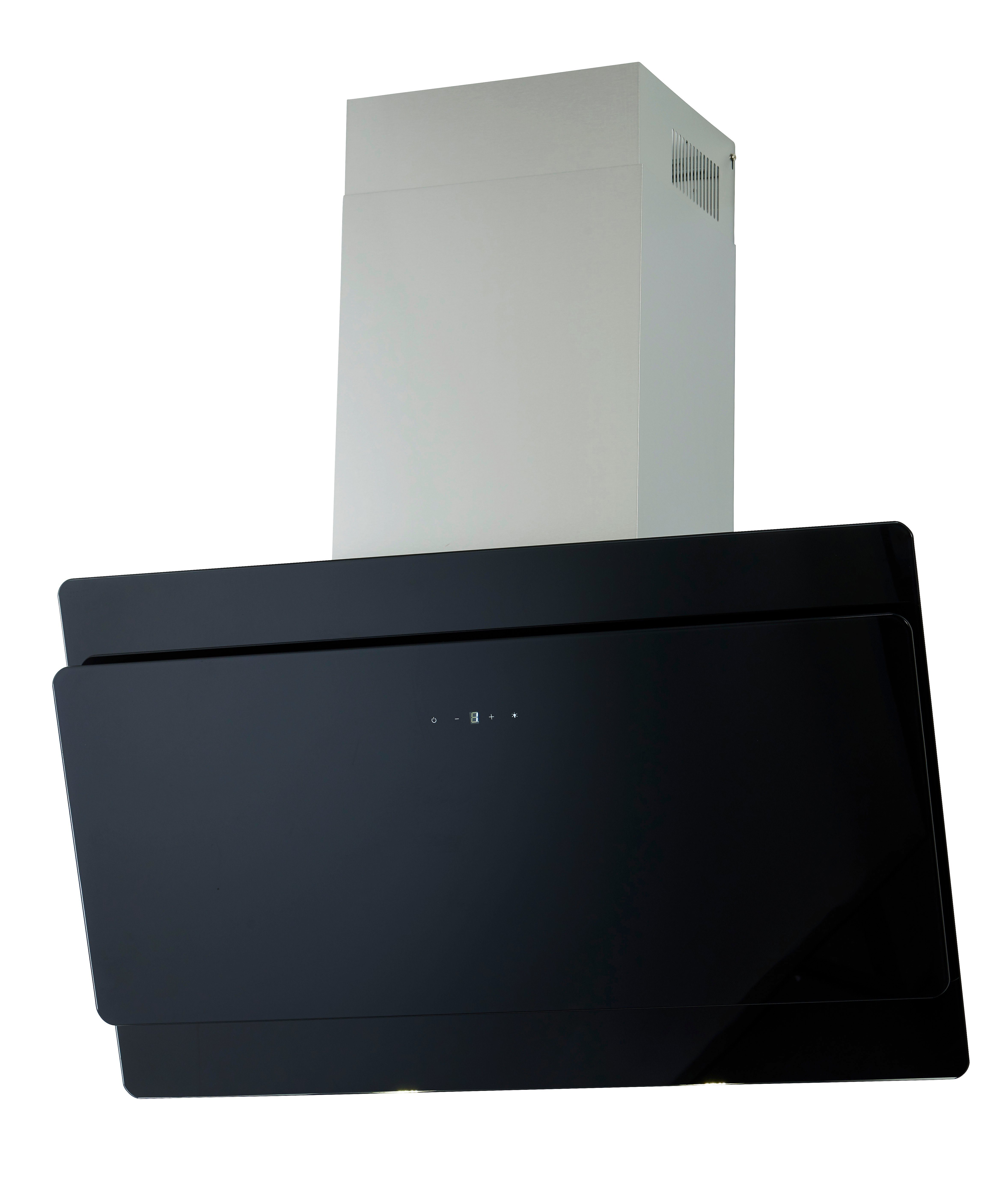 Kopffreihaube S3-90 ABTZ Dunstabzugshaube schwarze Glasfront LED-Beleuchtung 90 cm