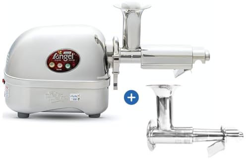 Angel Juicer AG 5500SFH Stainless Steel Electric Juice Extractor, SUS 304 Food Grade, 3HP Grinding Force, Dual Gear Technology, 10 Year Warranty: Home & Kitchen