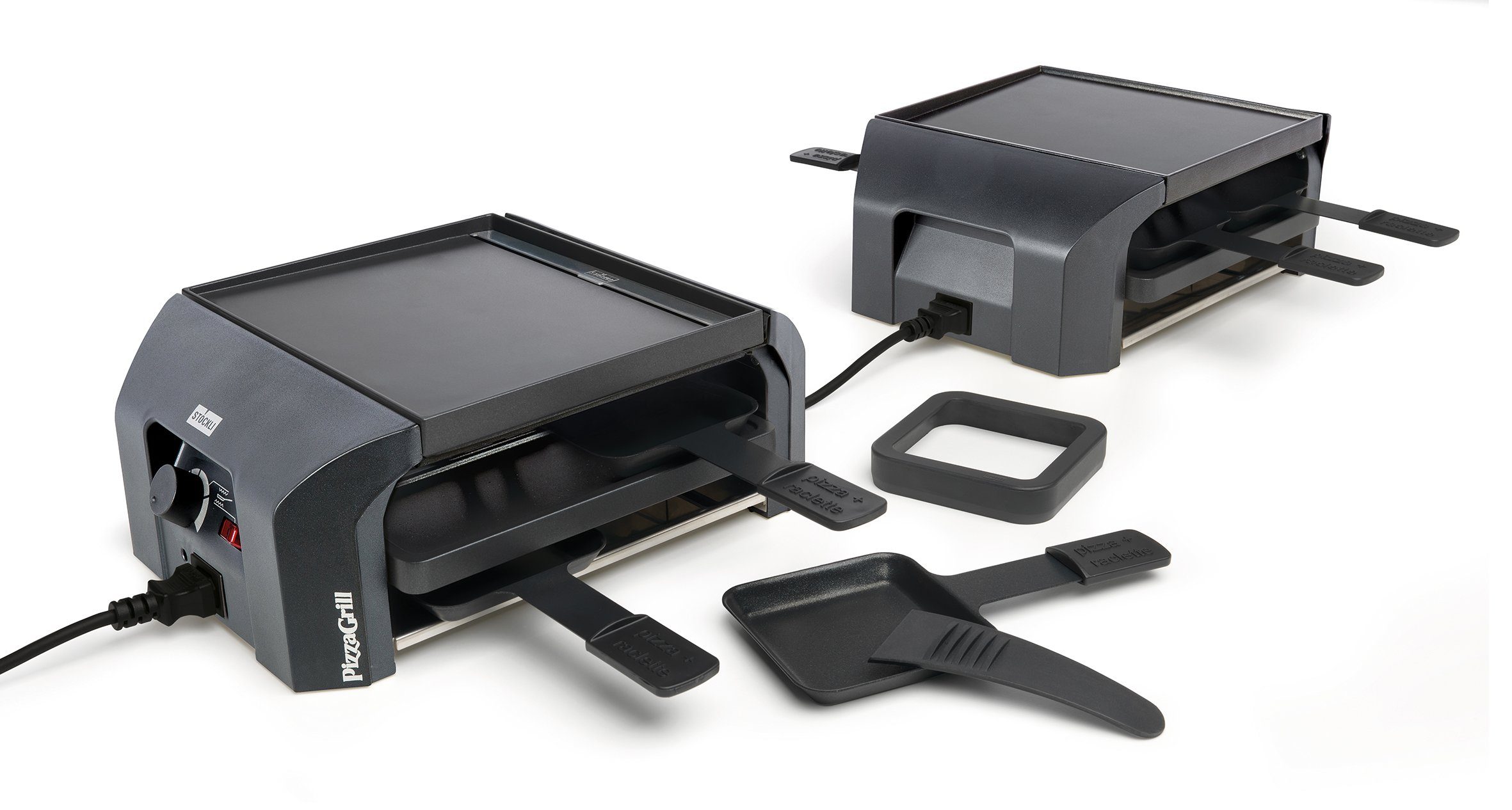Raclette Stöckli Raclette + Pizza Grill Fou4 Set anthrazit