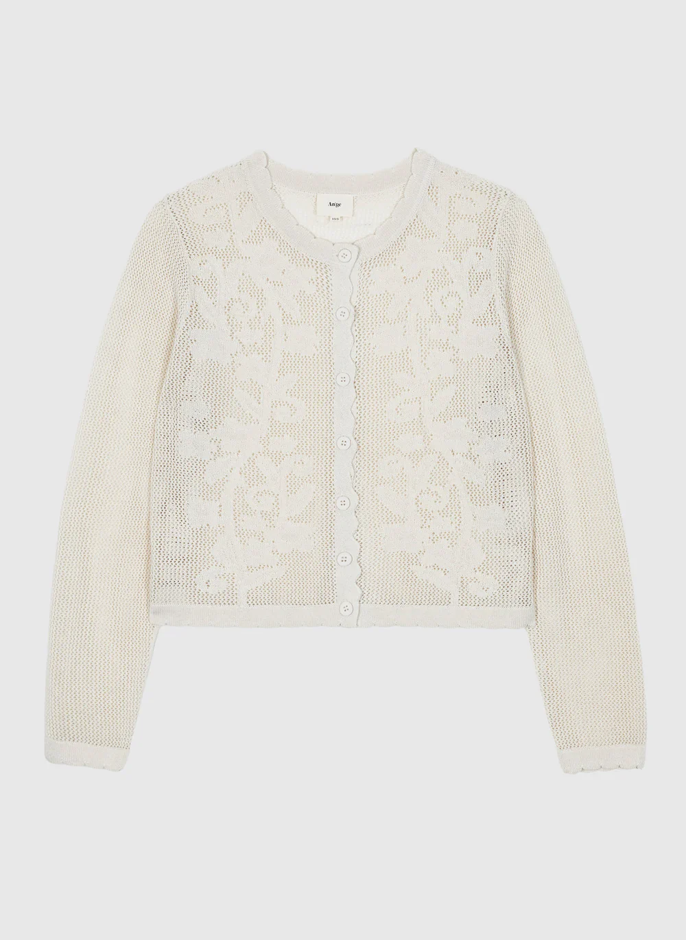 Nanita Fine Knit Cardigan in Ecru �� An'ge