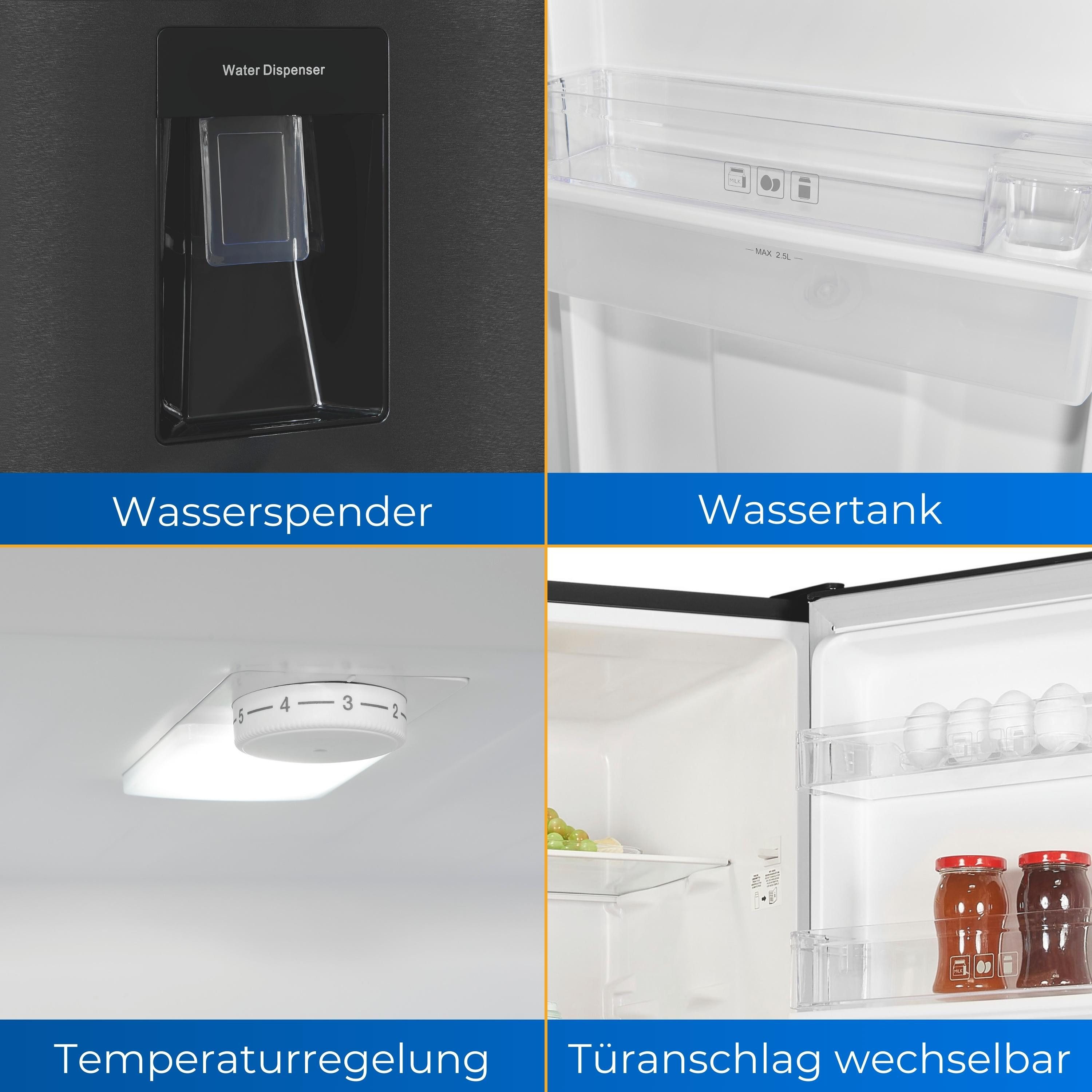 Kühl-/Gefrierkombination KGC265-70-WS-040E inoxlook-az