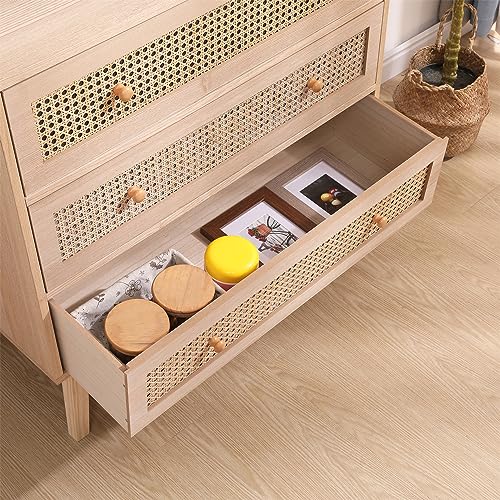 Cassettiera rustica in legno naturale con 3 grandi cassetti per camera da letto, finitura nera : Amazon.it: Casa e cucina