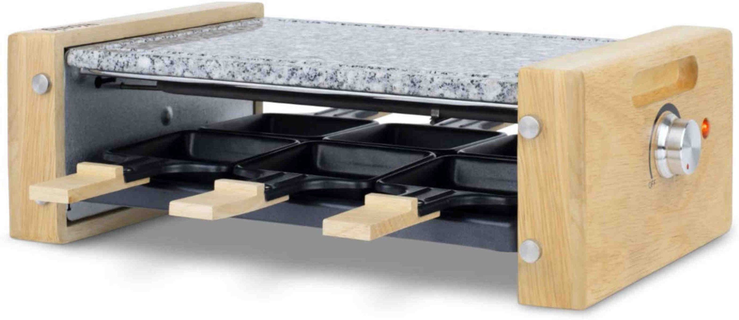 Raclette WOD6 Raclette-Grill für 6 Personen in Holz-Optik
