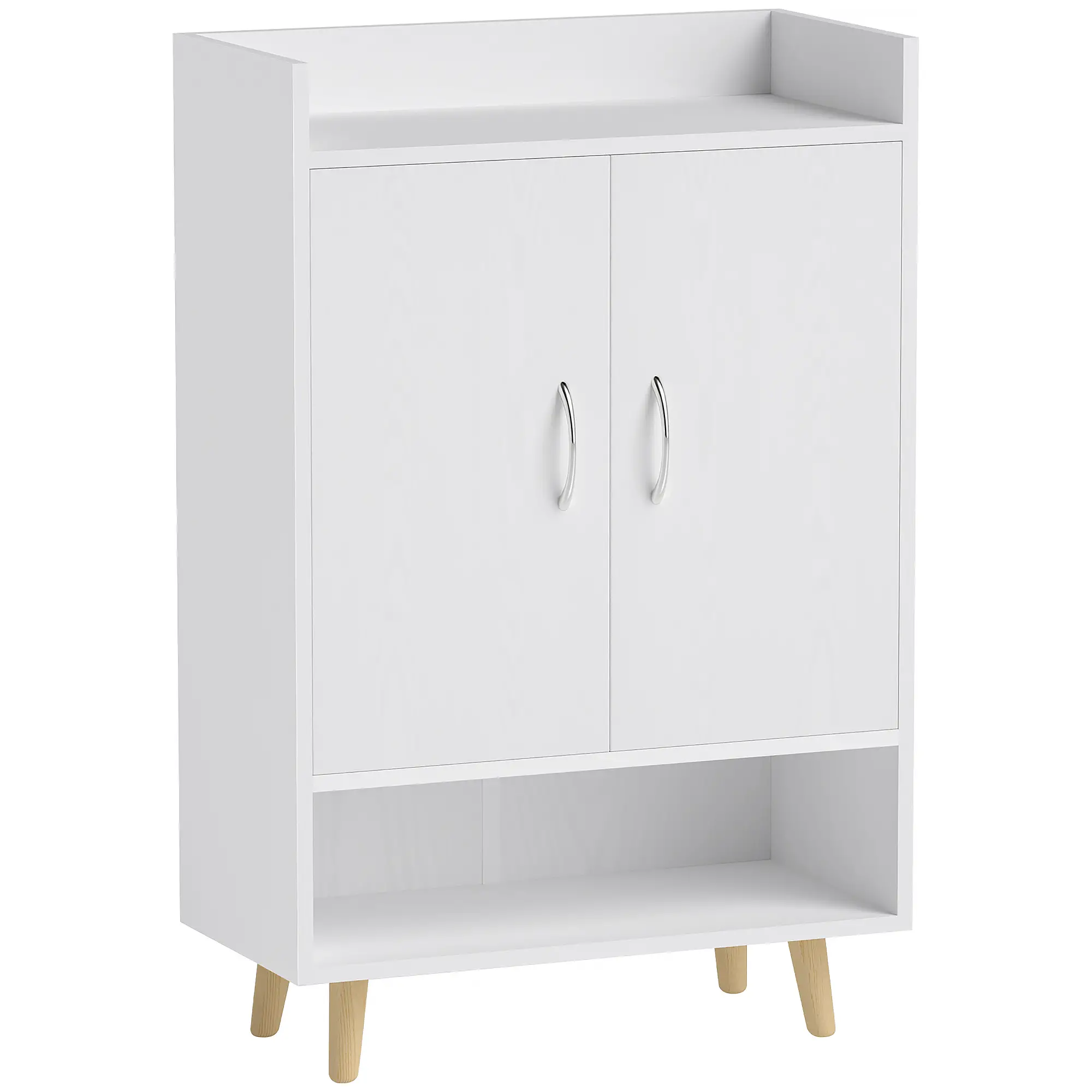 HOMCOM Schuhschrank mit viel Stauraum und kippsicherem Design Weiß