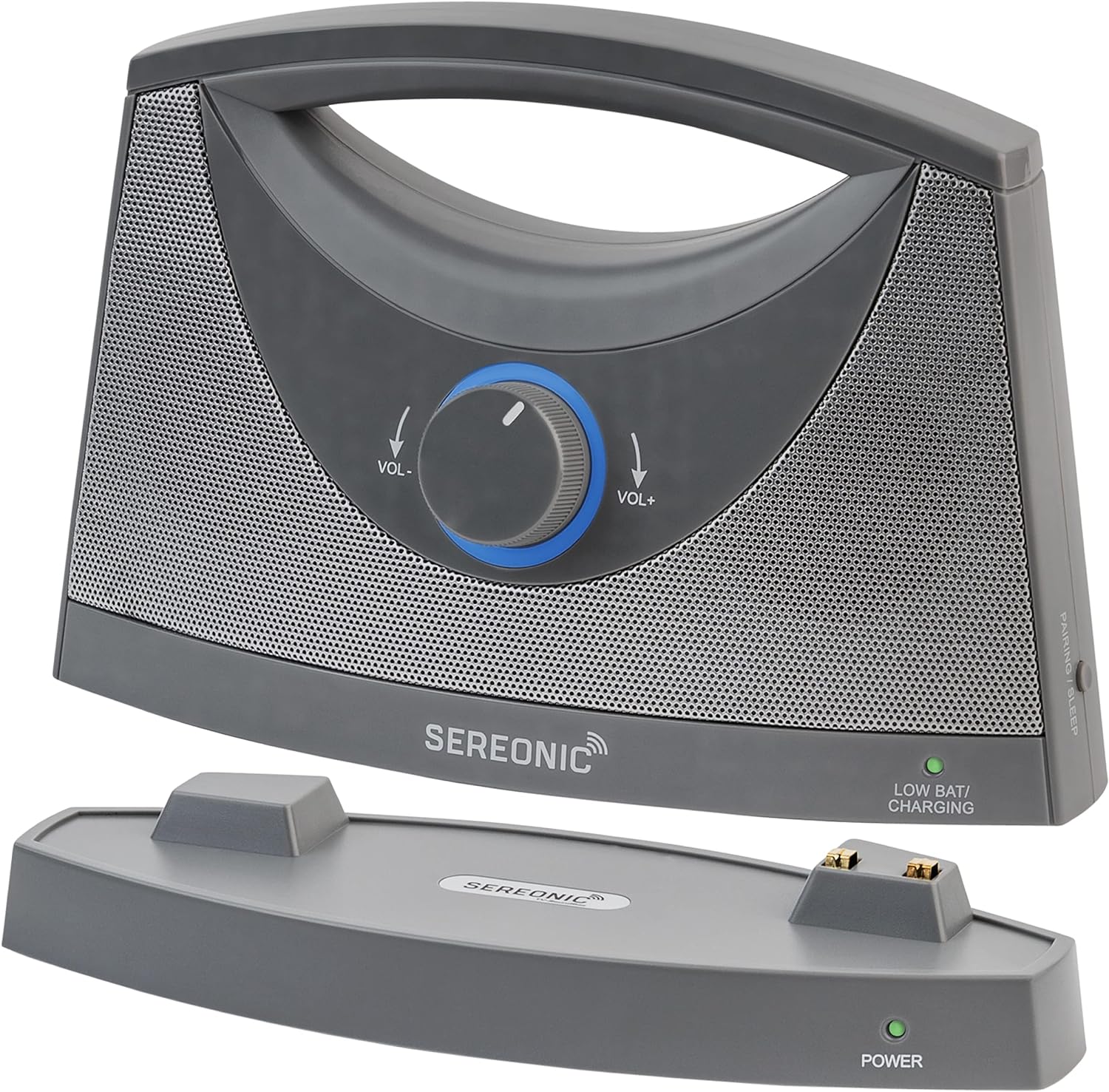 SEREONIC Draagbare Draadloze TV Luidsprekers voor Smart TV �C Ideale Luidspreker voor Televisies zonder Dreunend Geluid �C Draadloze TV Luidspreker voor Slechthorenden en Senioren �C Bereik 30 m
