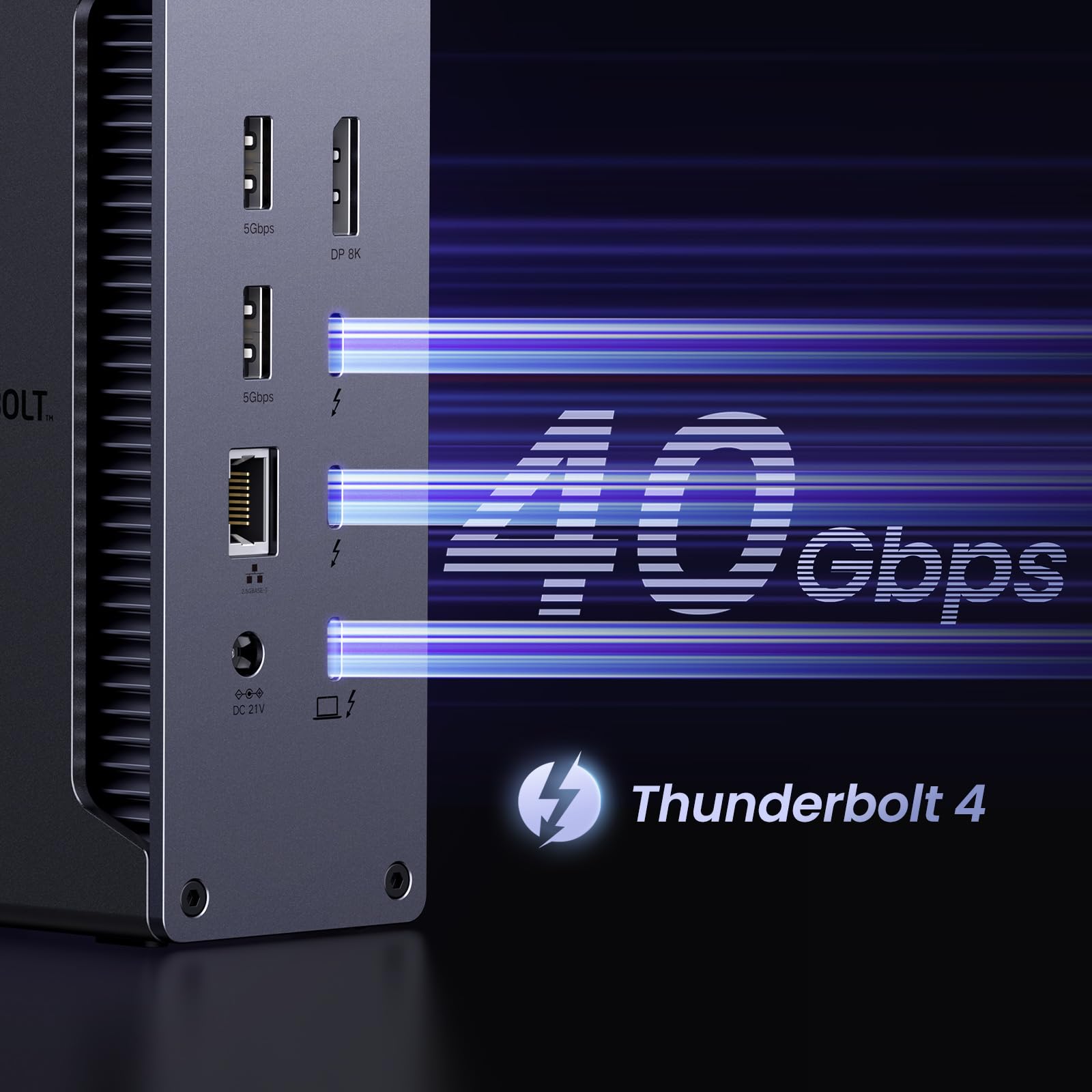 Thunderbolt 4 Dockingstation 13-in-1 mit 90W Aufladen und 40Gbps, Revodok Max 213, Dual 4K@60Hz, 2.5GbE, SD/microSD 4.0