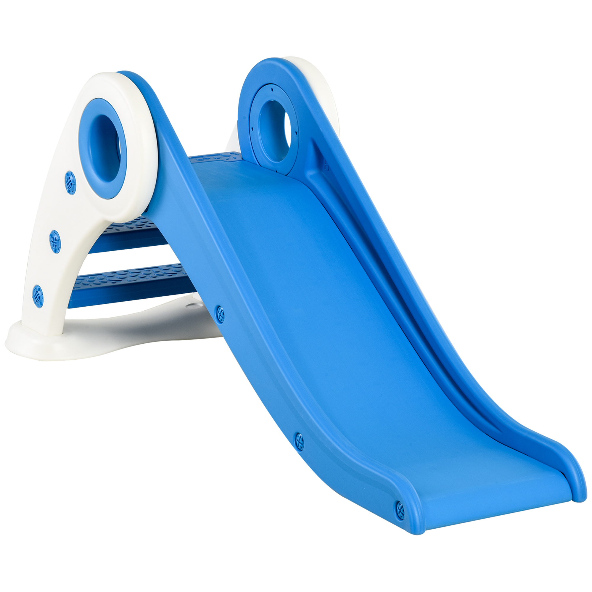 HOMCOM Kinder Rutsche Faltbar 3 bis 6 Jahre Innenbereich Außenbereich Maße 120L x 50B x 56H cm HDPE Blau