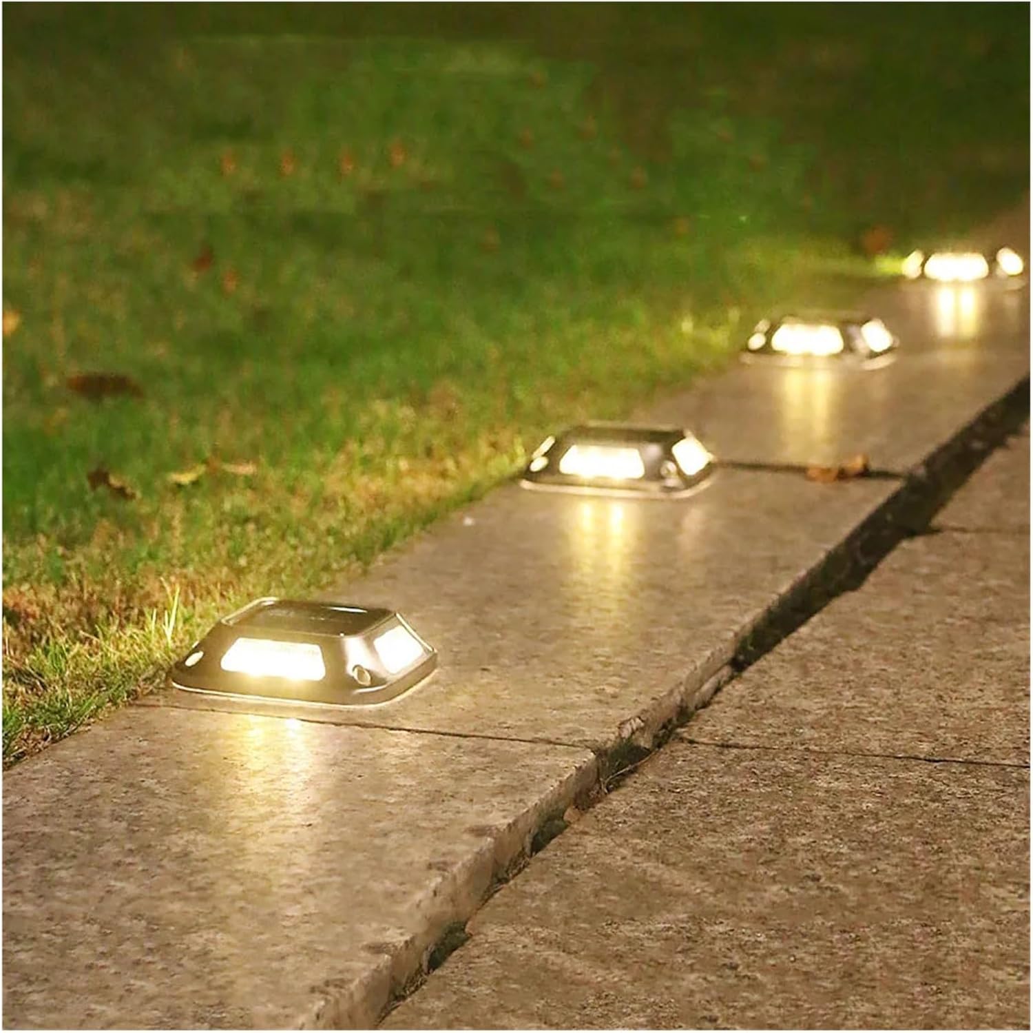 So-Straßen-Bolzenleuchten aus Edelstahl, für den Außenbereich, helle energieeffiziente Weg-Bodenleuchten für Hof und Dock (RGB 6 Stück)
