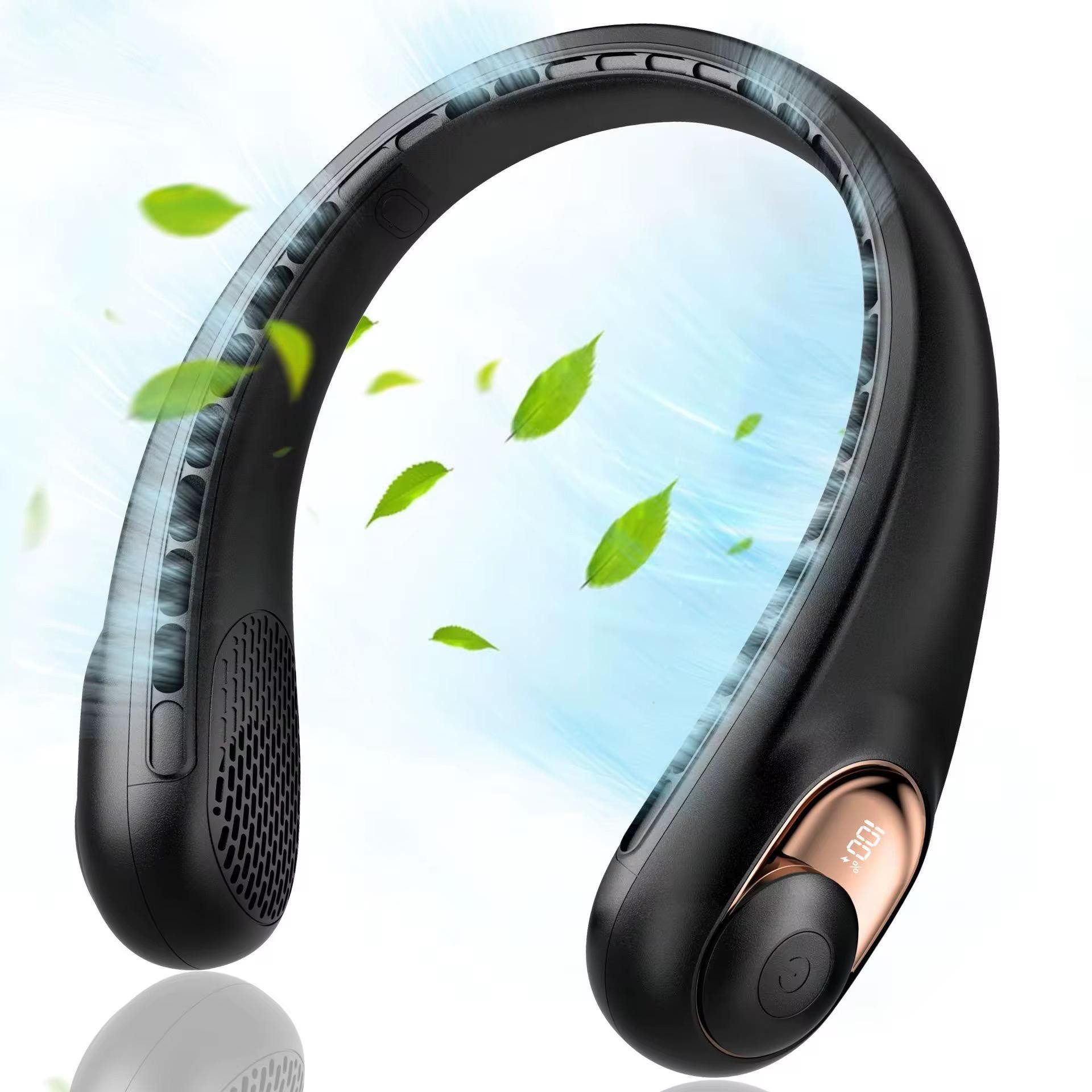 Akku-Ventilator Tragbarer Halsventilator Bladeless USB Wiederaufladbar 3 Stufen Leise