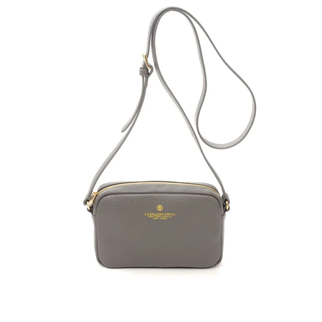 Borsa a tracolla Spalding & Bros Cindy in pelle grigia 173771U823