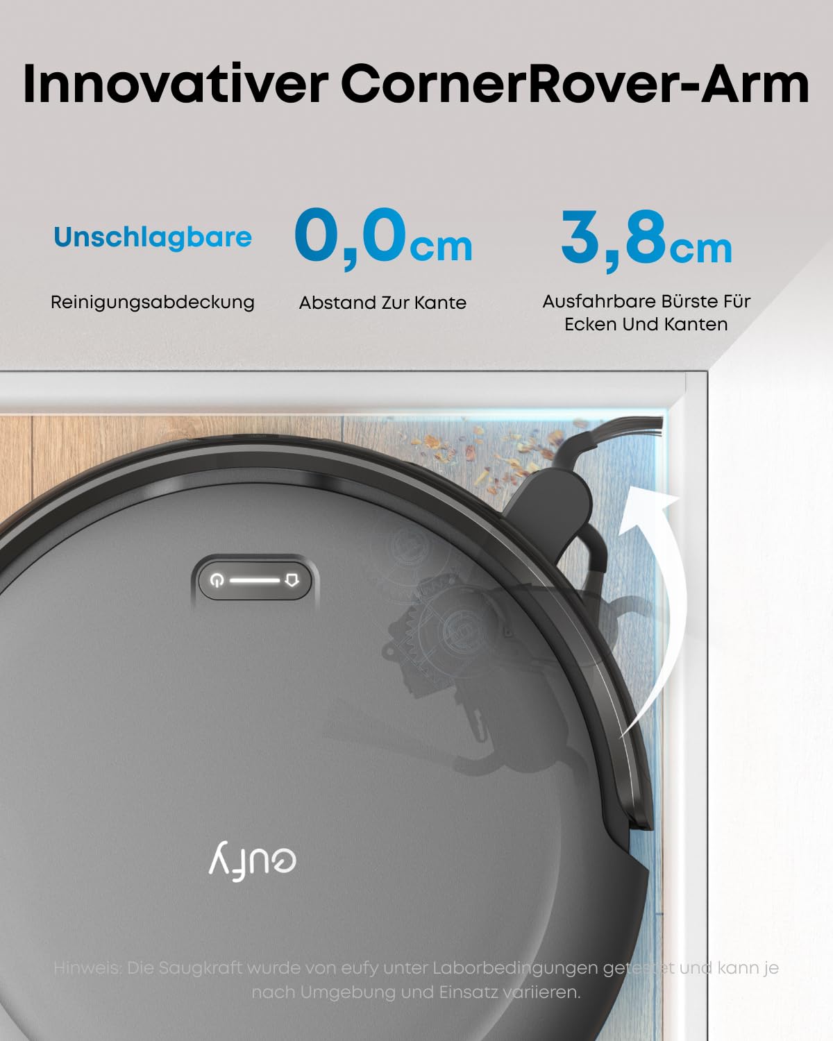 Saugroboter mit automatischer Absaugstation, 4000 Pa Saugkraft, 7,2 cm flach, für Tierhaare