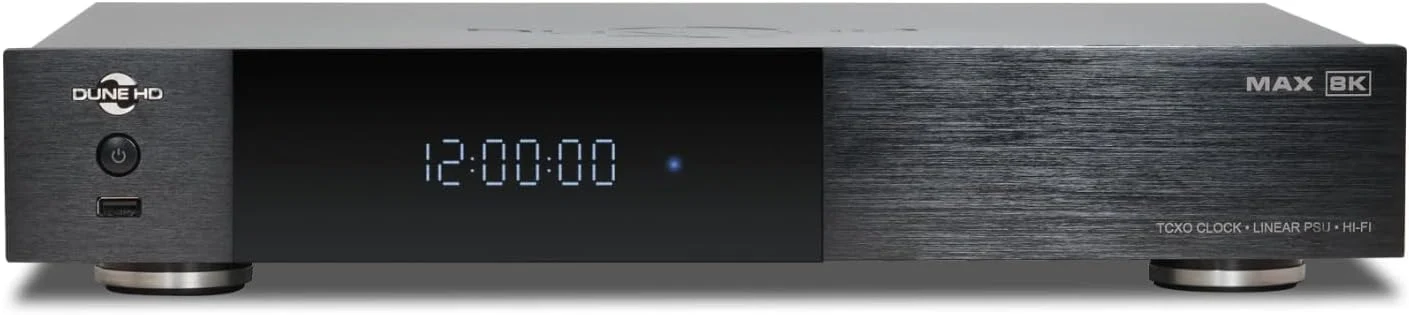 Dune Streaming-Clients, Schwarz, HD Max 8K, Full-Sized Media Player, Android Box, Dolb Visio, Atmo, HDD Rack, Linear PSU
