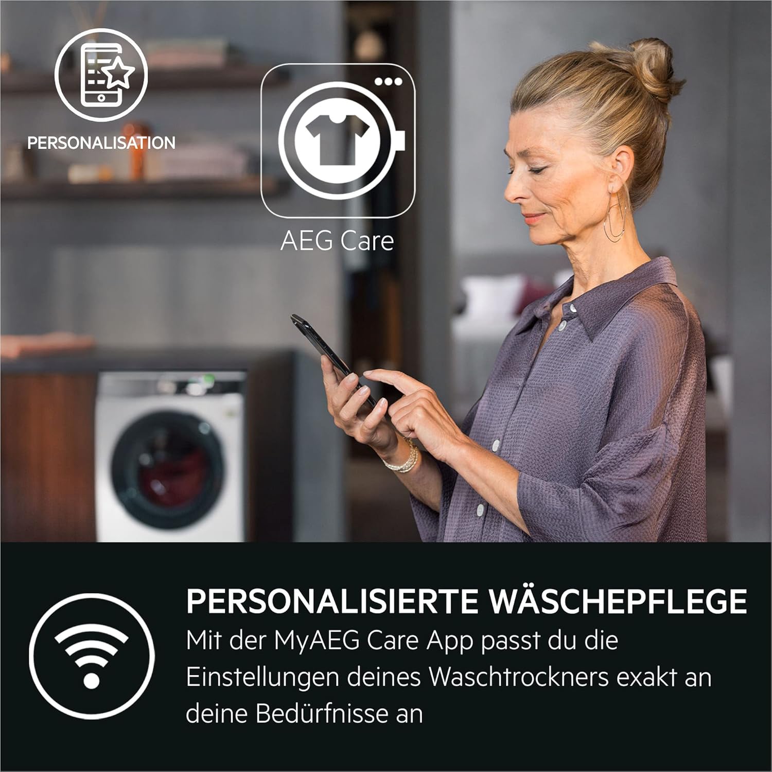 AEG L7WBA60680 Waschtrockner / DualSense - schonende Pflege / 8 kg Waschen / 5 kg Trocknen / D / energiesparend / Mengenautomatik / Nachlegefunktion / ProSteam - Auffrischfunktion / 1600 U/min