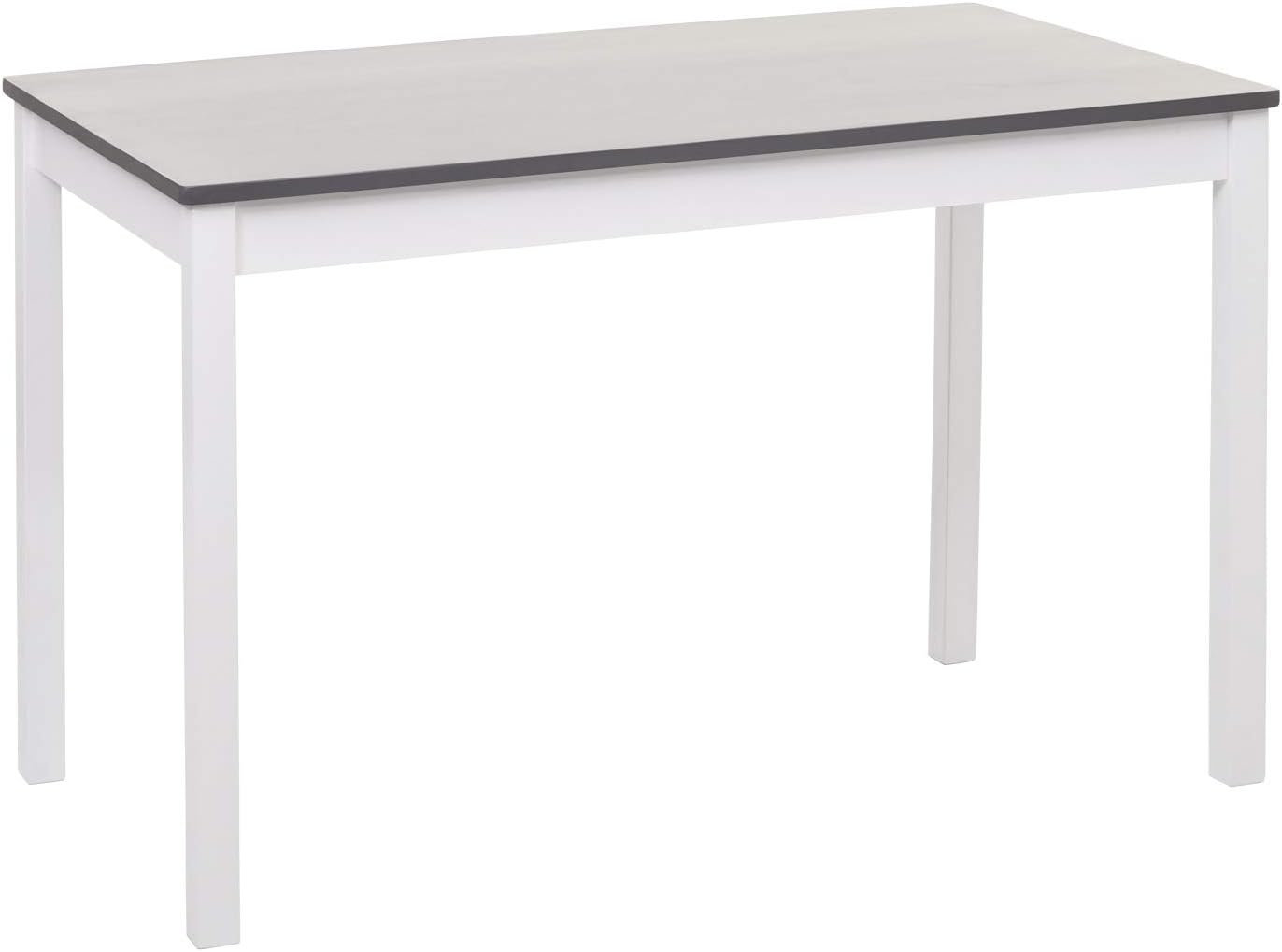 Mendler Set Tavolo con 4X sedie Country Classica Cucina Soggiorno HWC-F77 Legno massello Bianco e Grigio