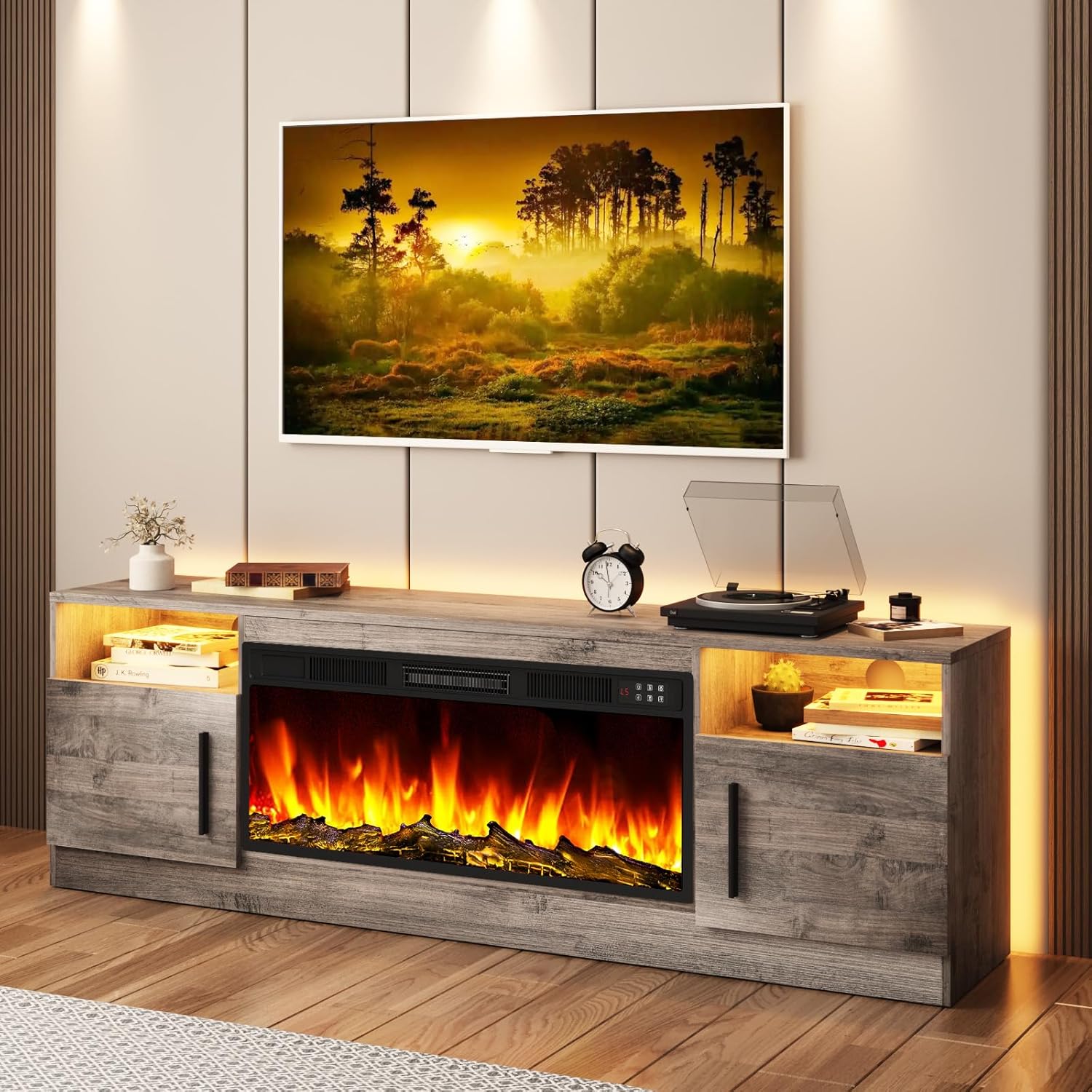 Tavata Fireplace TV Stand Entertainment Center with 36