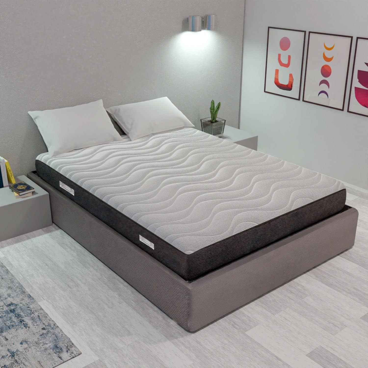 Leonardo Memory Mattress 80 x 190 cm, Single Model Ilaria Orthopaedic – 20 cm High – Hypoallergenic Anti-Dust Mite – Relieving Pressure Points – Single