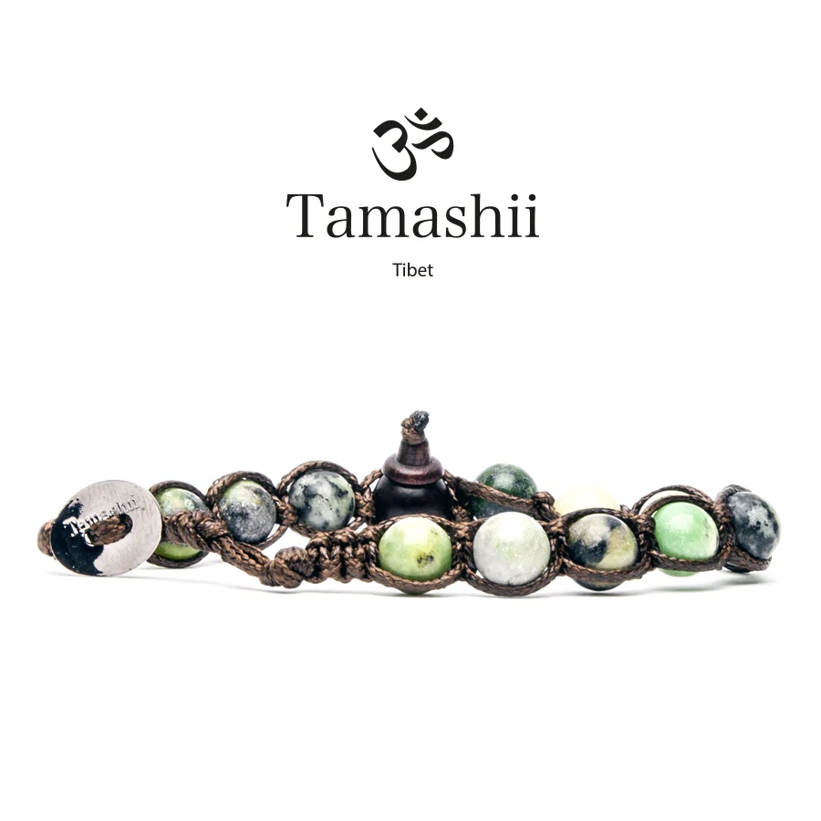 Bracciale Tamashii a un giro in crisoprasio da 8mm BHS900-50