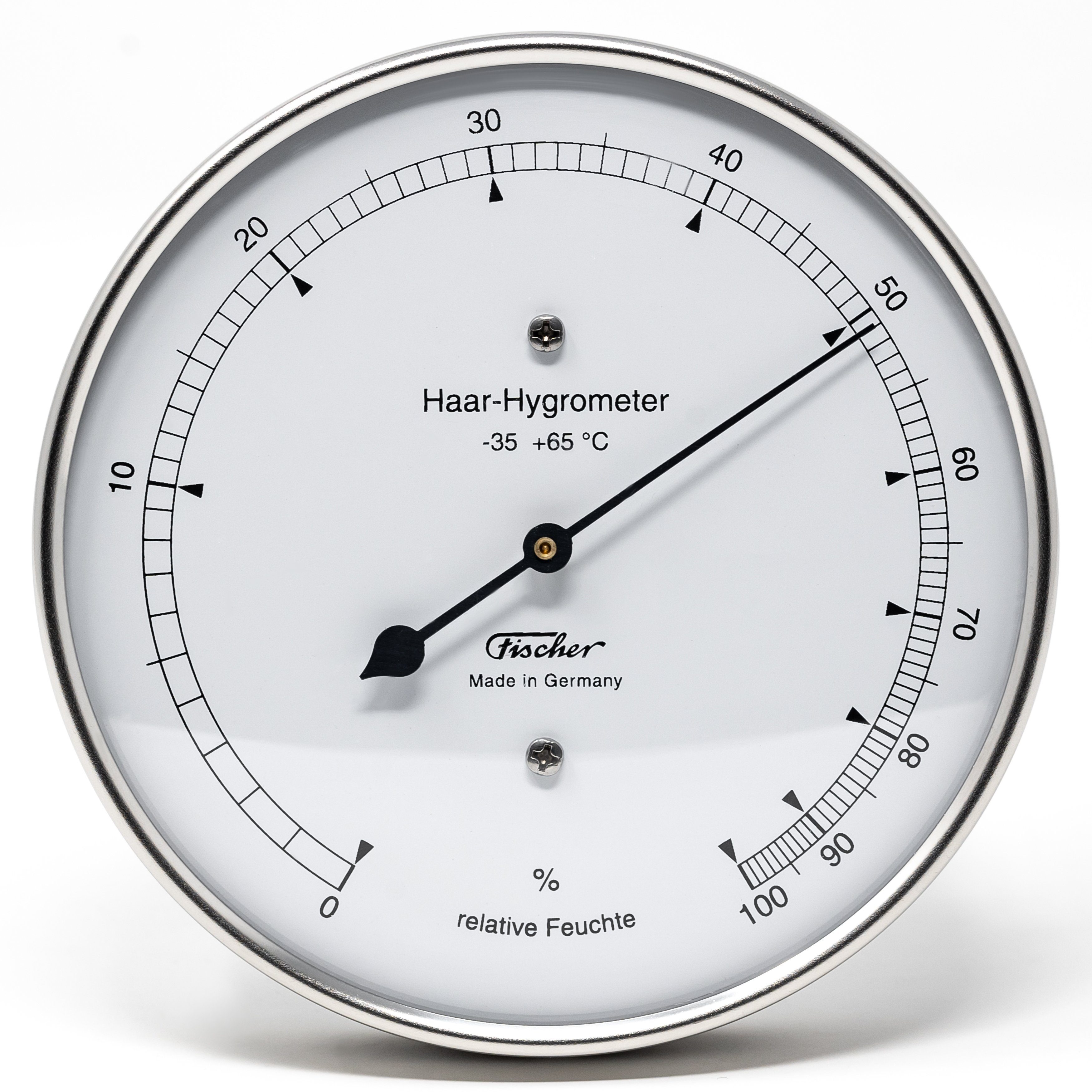 Hygrometer Fischer 111.01 Haar-Hygrometer 103mm Edelstahl Made in Germany
