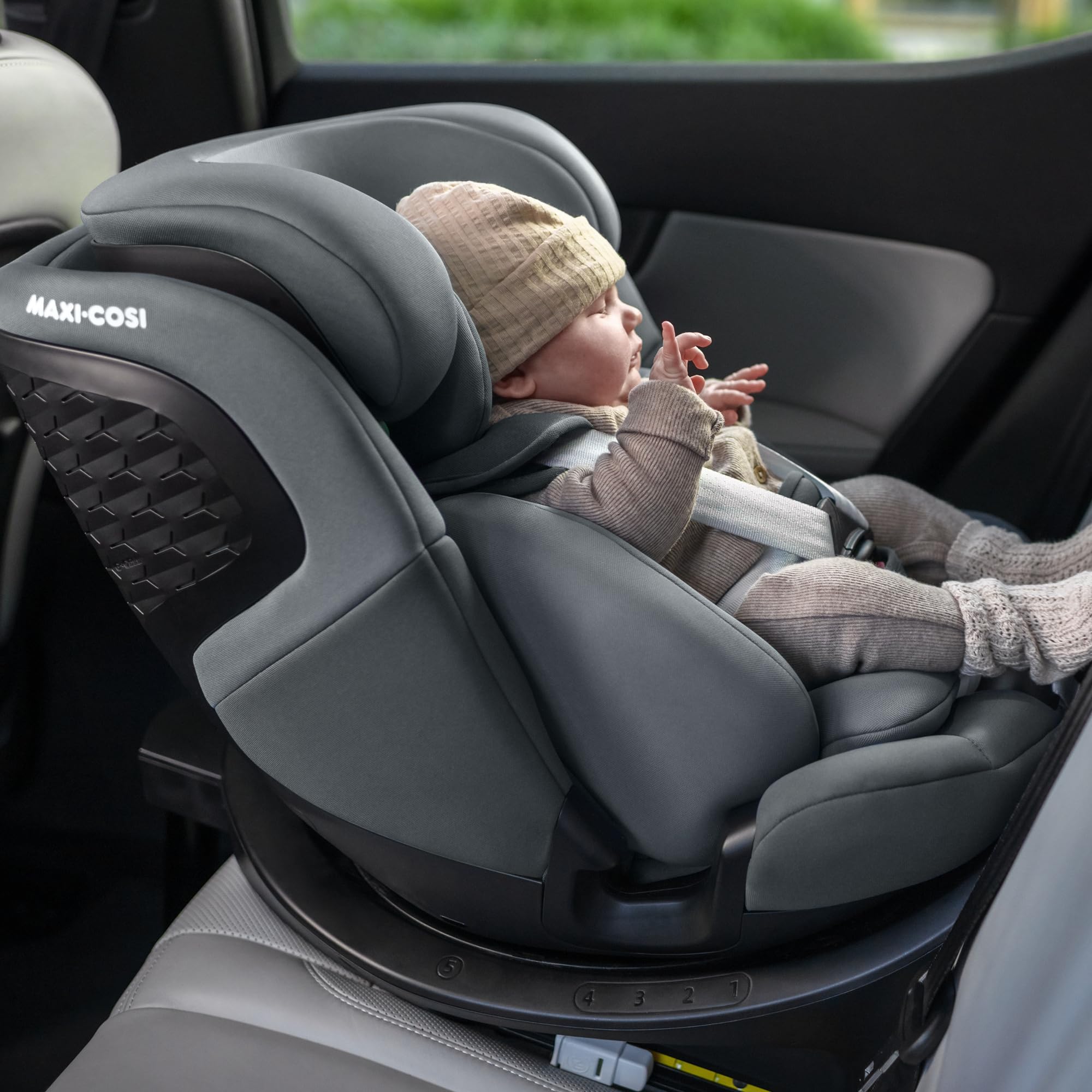 Kindersitz mit ISOFIX und 360°-Drehung, 40–150 cm, rückwärtsgerichtet bis 4 Jahre, Tonal Black
