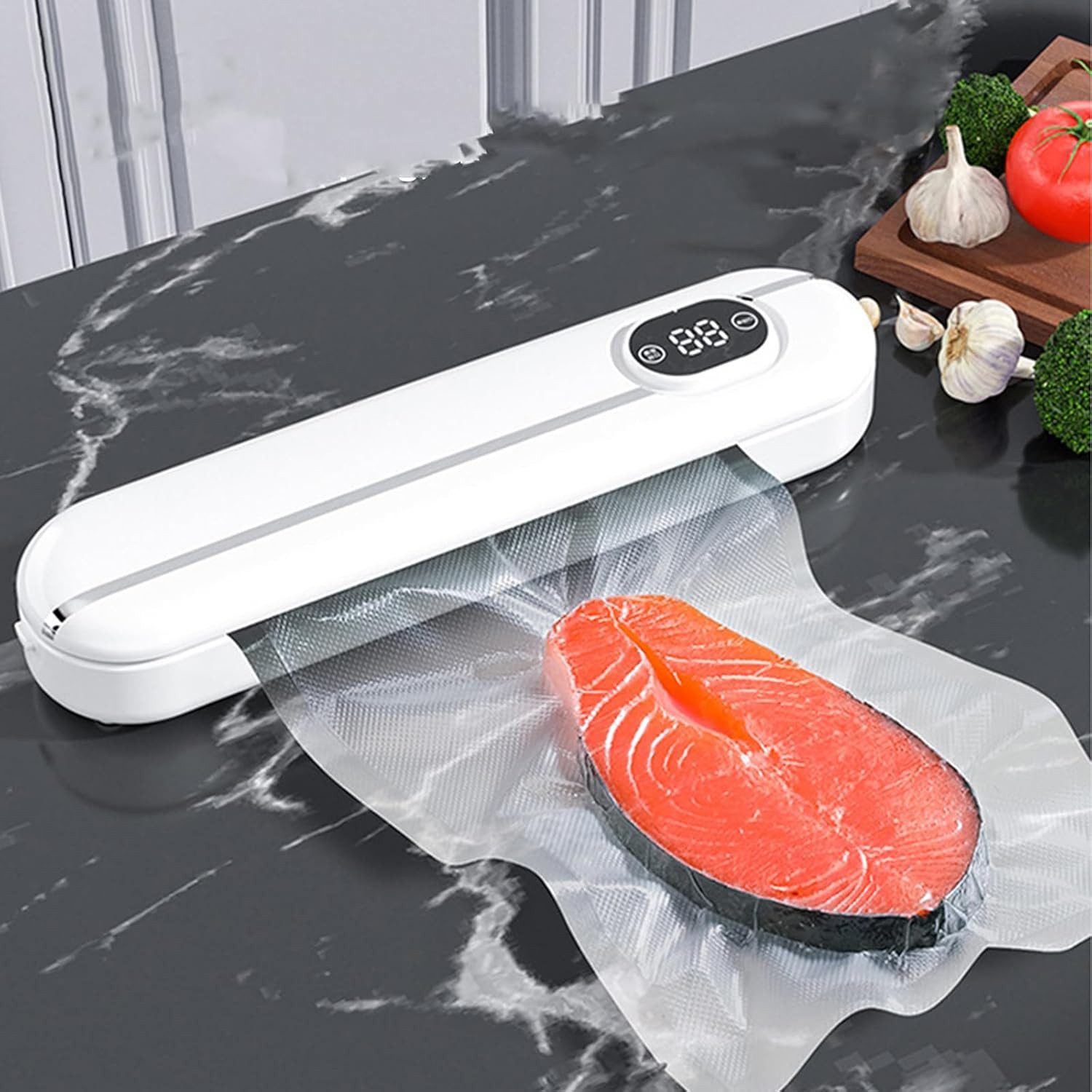 Vakuumierer Vakuumierer Food Vacuum Sealer 5in1 mit 10 Beuteln fürTrockene Feuchte