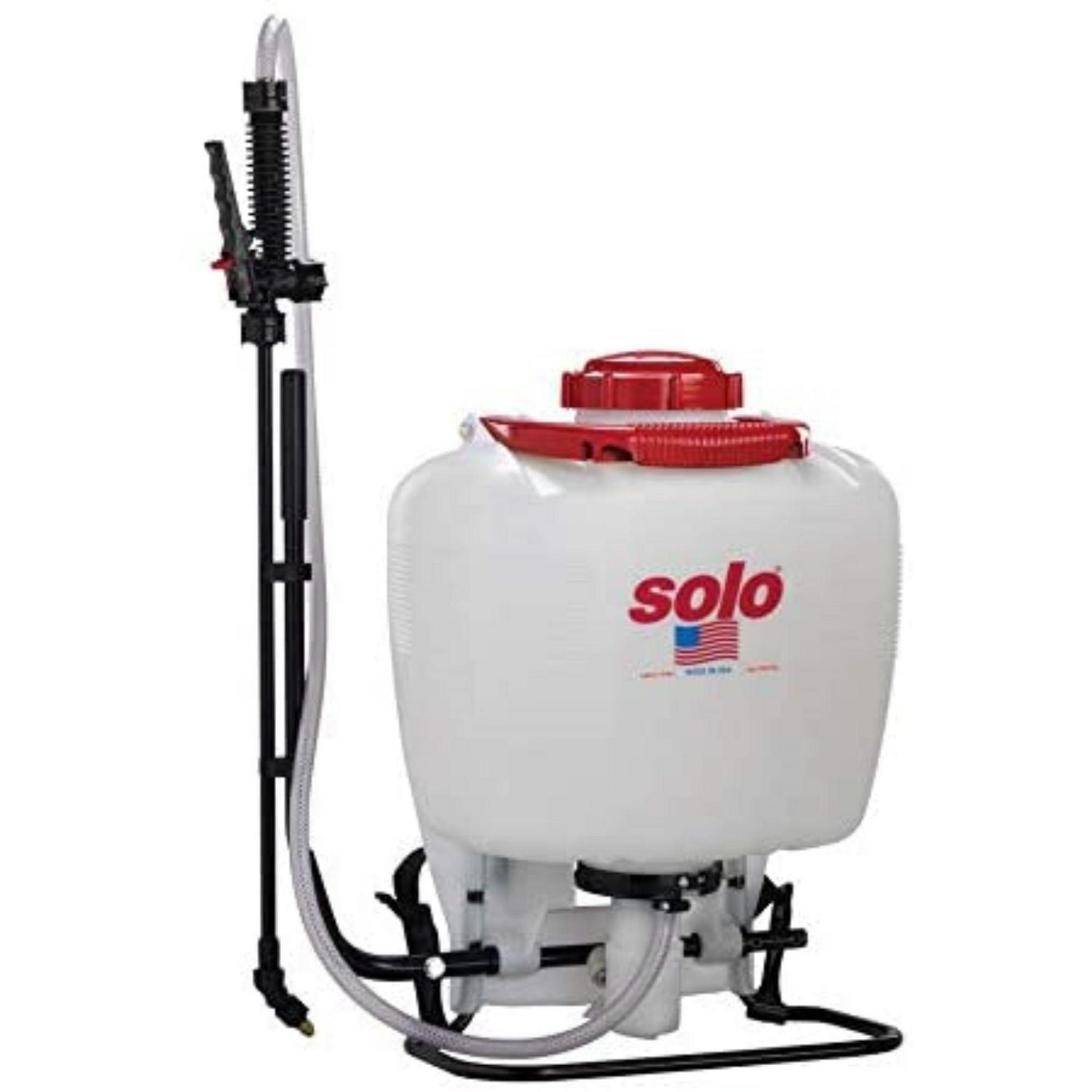 Solo 4 Gallon Backpack Sprayer, Model 425 101, High Performance Piston Pump, Durable UV Protected Tank, Comfortable Straps, Easy Fill Design
