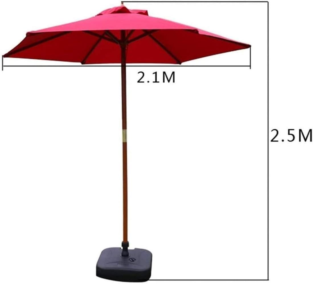 Gartenschirme für den Außenbereich, Sonnenschirme, 7 Fuß, Patio, runder Tischschirm, Marktschirm für den Außenbereich, 70% UV-beständiges Polyestergewebe und Halterung aus massivem Holz good