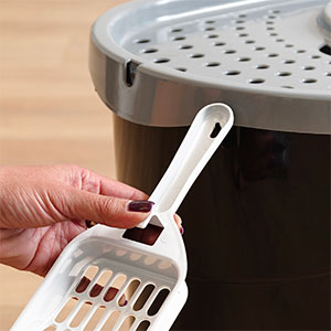 Lettiera per gatti con coperchio a fori - Top Entry Cat Litter Box TECL-20