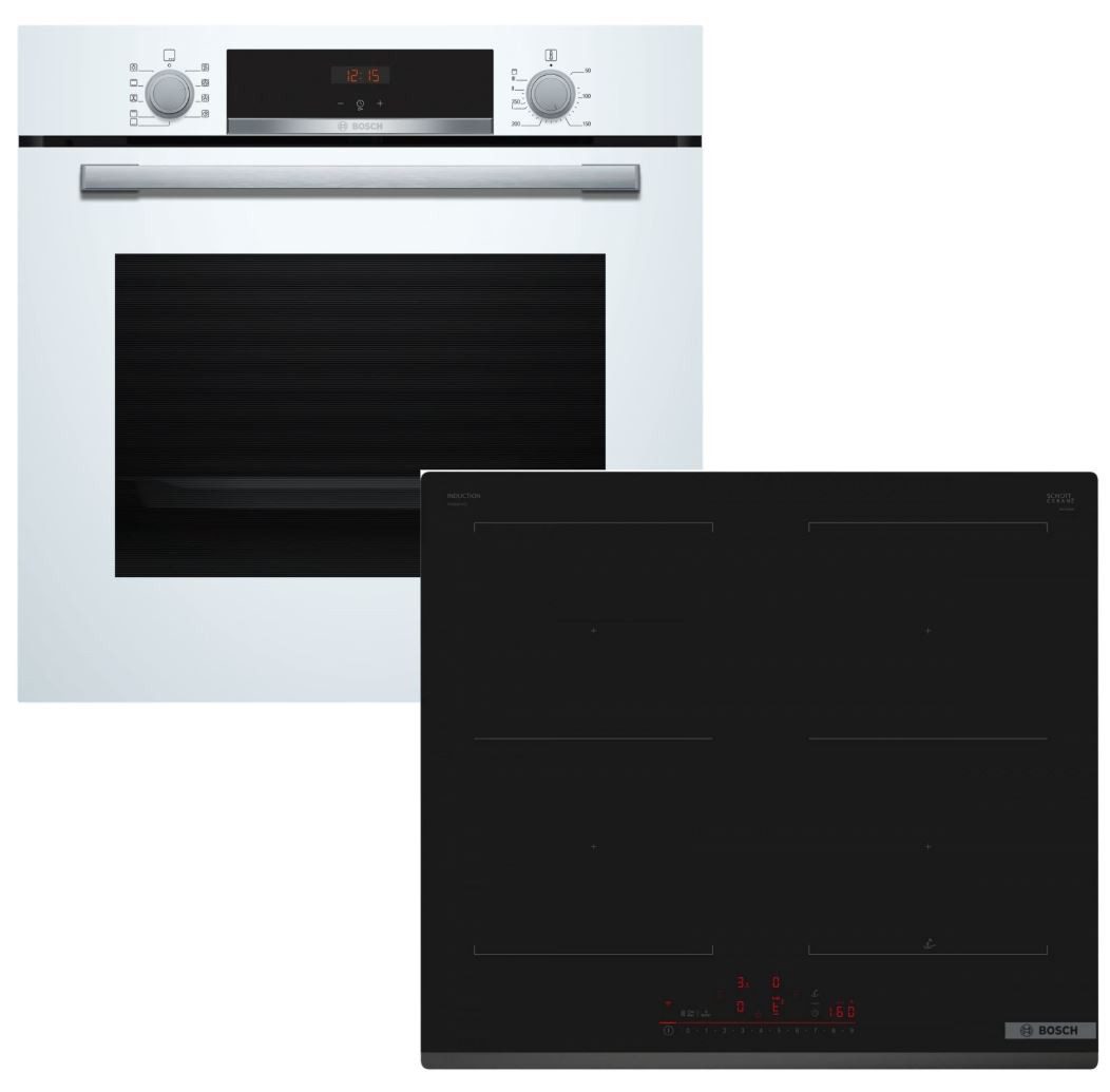 Backofen-Set EcoClean Hydrolyse 71 L + Induktionskochfeld Bratsensor autark 60 cm