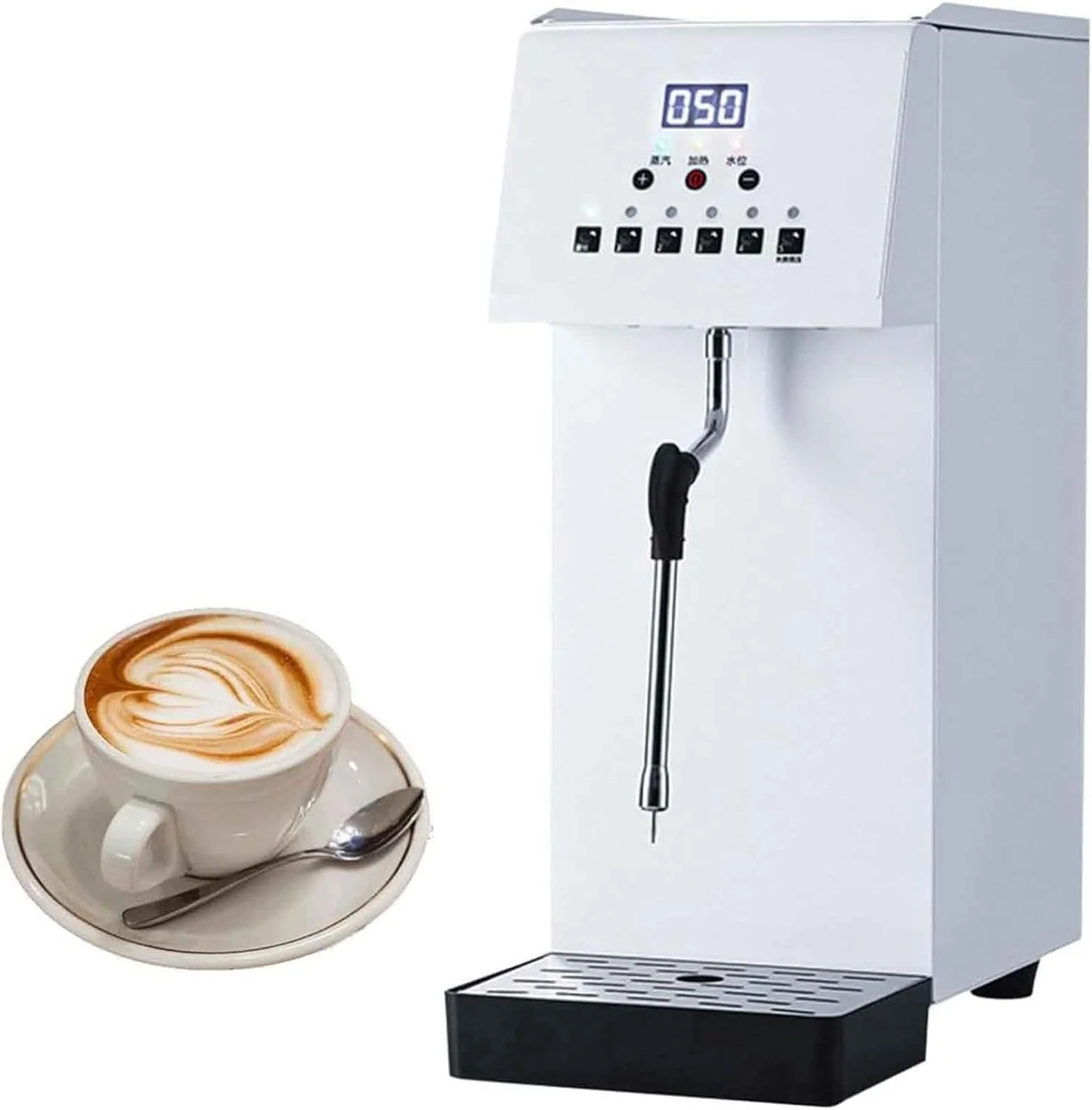 Milchaufschäumer, 6 l, Silber, gewerblich und Dampfgarer, schnell aufheizender Edelstahl, Mehrzweck-Automatik für Espresso