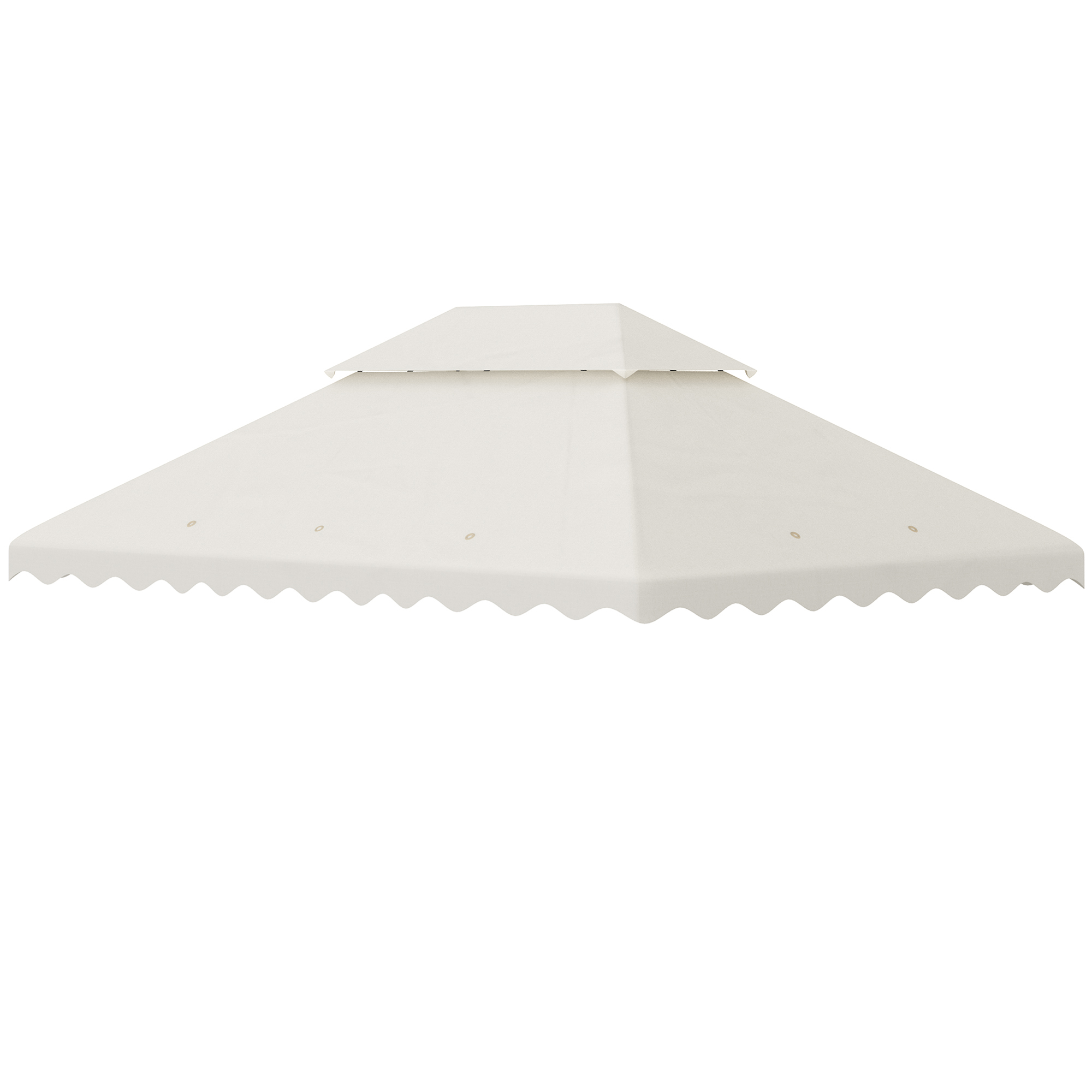 Outsunny Ersatzdach für Pavillon Zelt Polyester-Hochdichtegewebe 180 g/m² UV-beständig 4 x 3 m