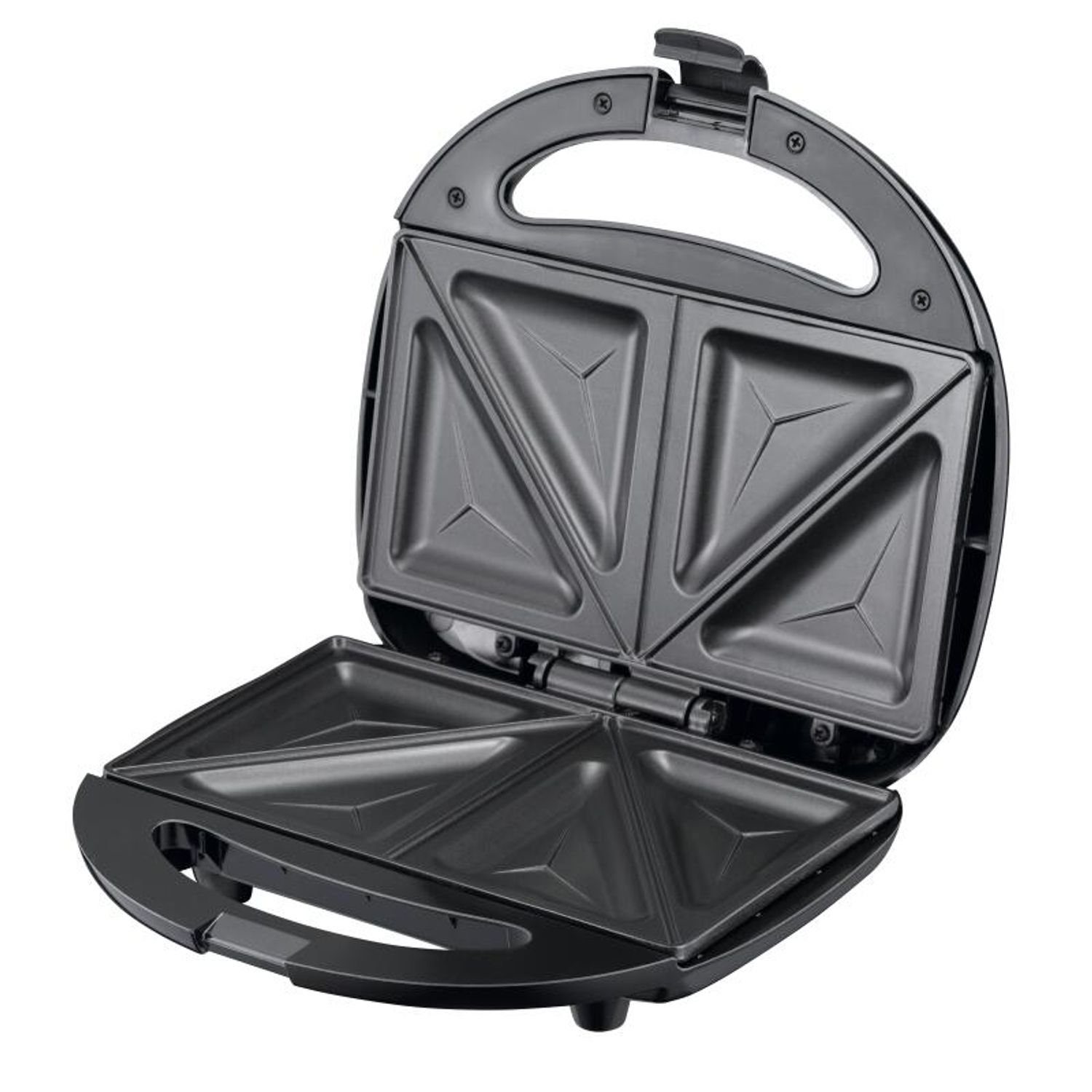 Sandwichmaker Sandwichtoaster Maker Schwarz Edelstahl Grill Antihaft Waffeln