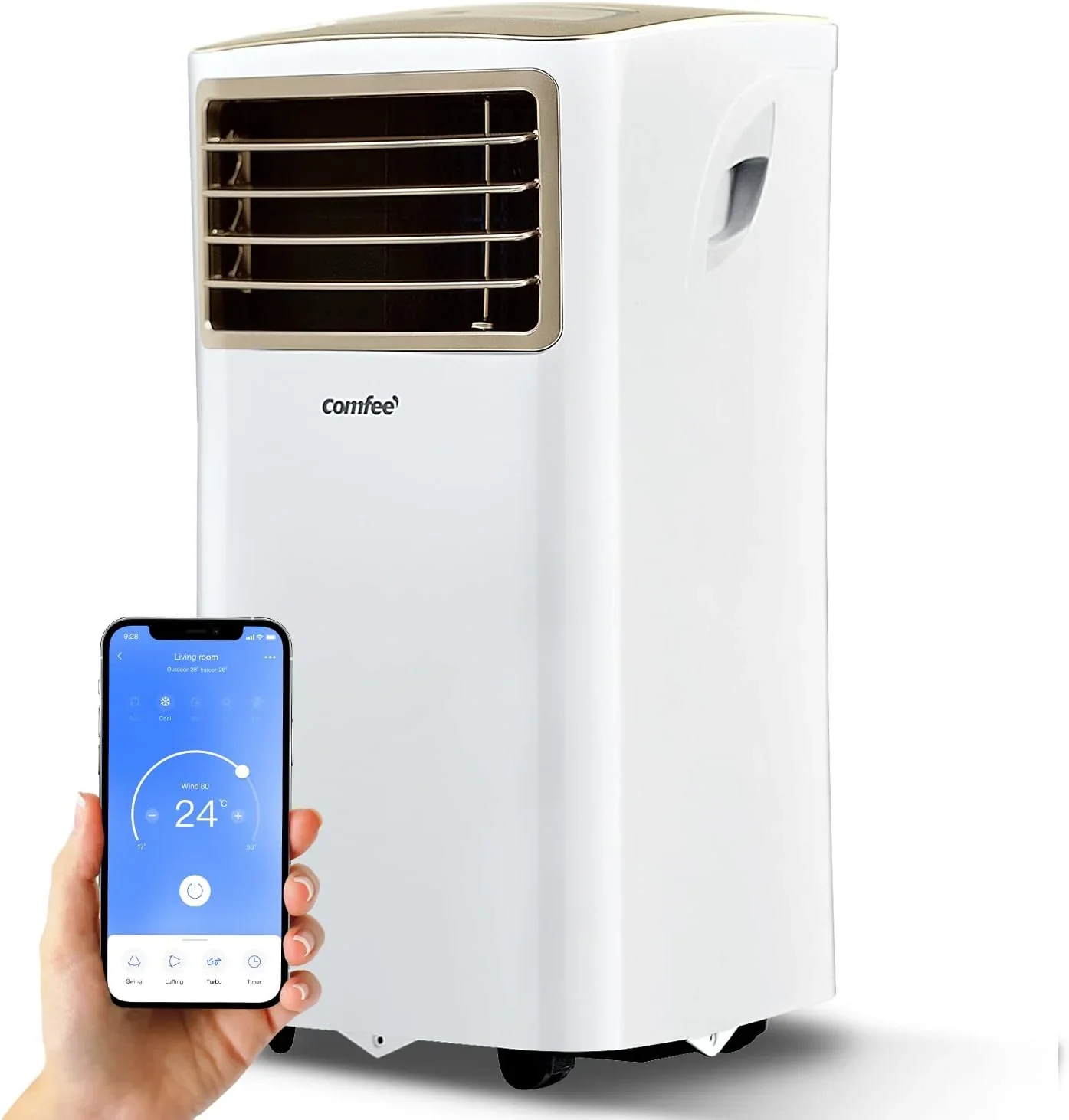 Comfee Mobiles Klimagert Easy Cool 2.0, 7000 BTU 2,0kW, K��hlen&Ventilieren&Entfeuchten, Raumgre bis 68m(25�O), APP-Steuerung/Alexa/Google Home/IFTTT, Mobile Klimaanlage mit Abluftschlauch