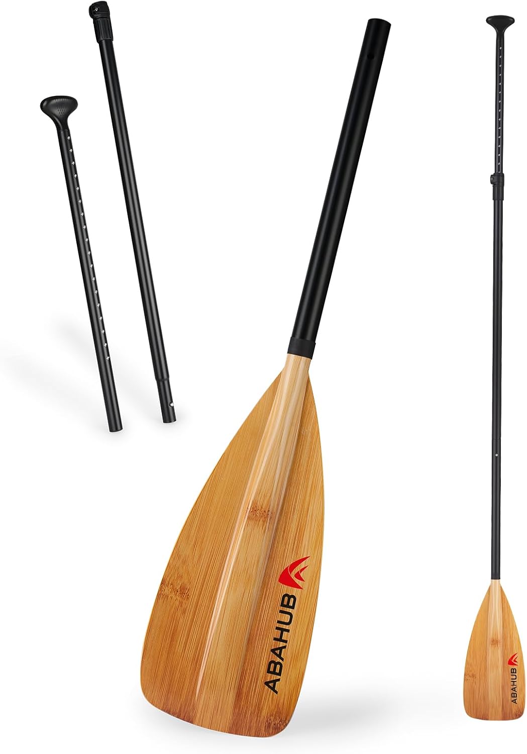 Abahub Pagaia SUP Alluminio Remi SUP Paddle Stand Up Paddle Telescopico 173-213 cm per Tavola da Surf Canoa SUP, Lama in Nylon di Plastica in Nero/Blu/Verde/Rosso/Arancione/Giallo