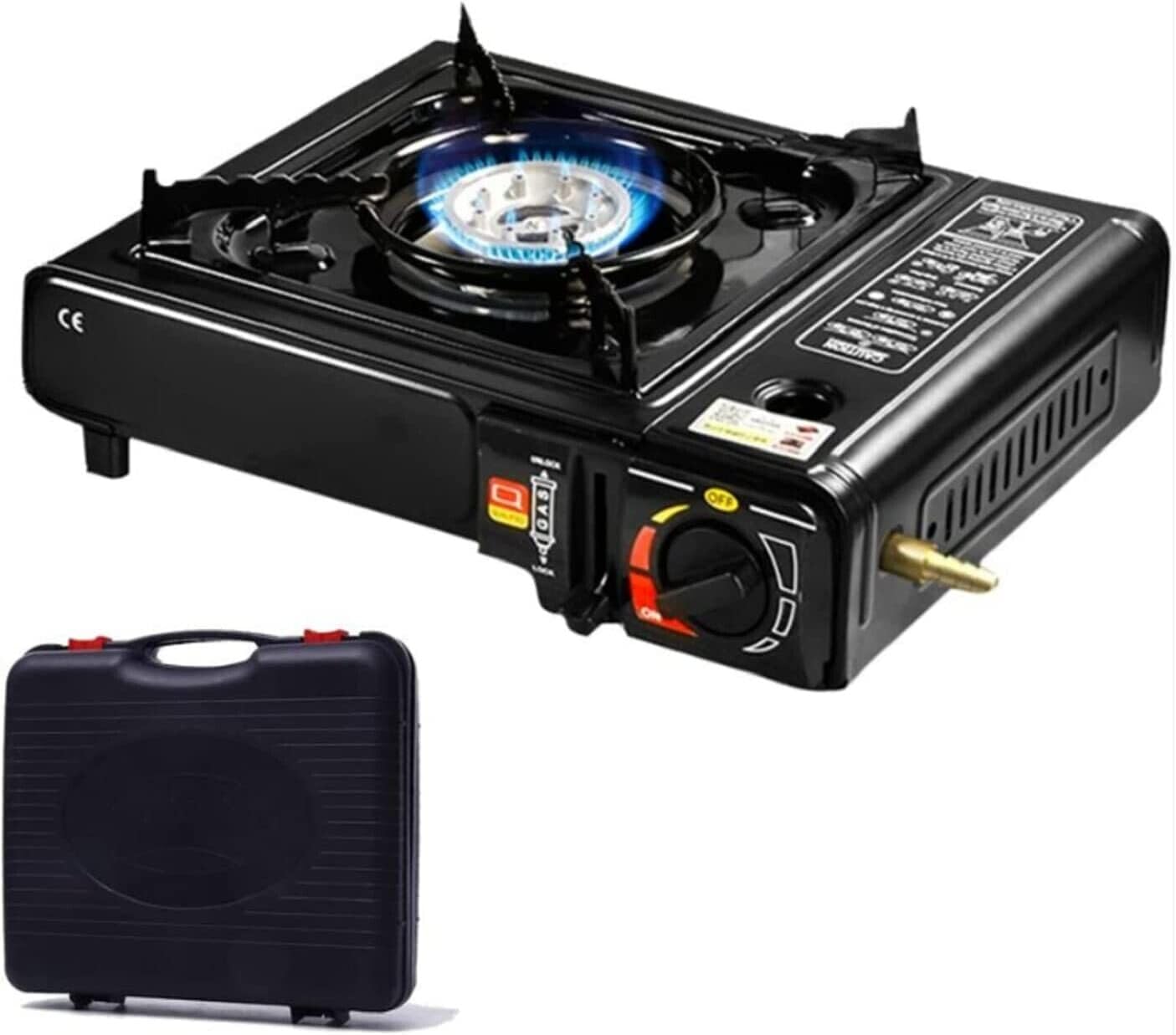 Camping Gas Stove Double Connection Butane Gas Cartridges or LPG Gas Cylinder with Case