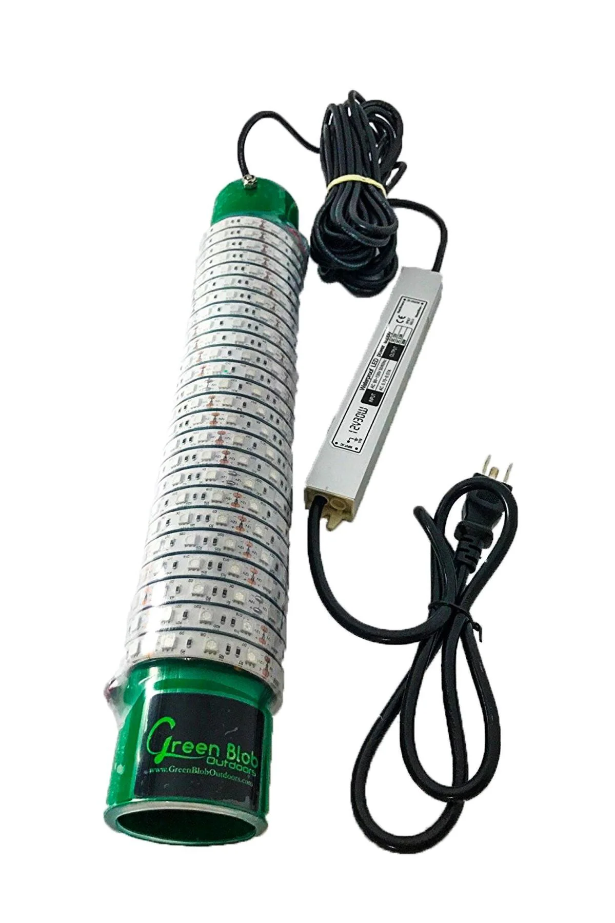 White Underwater Fishing Light Dock-15000 Lumens 110 volt AC Adapter 30ft Power Cord