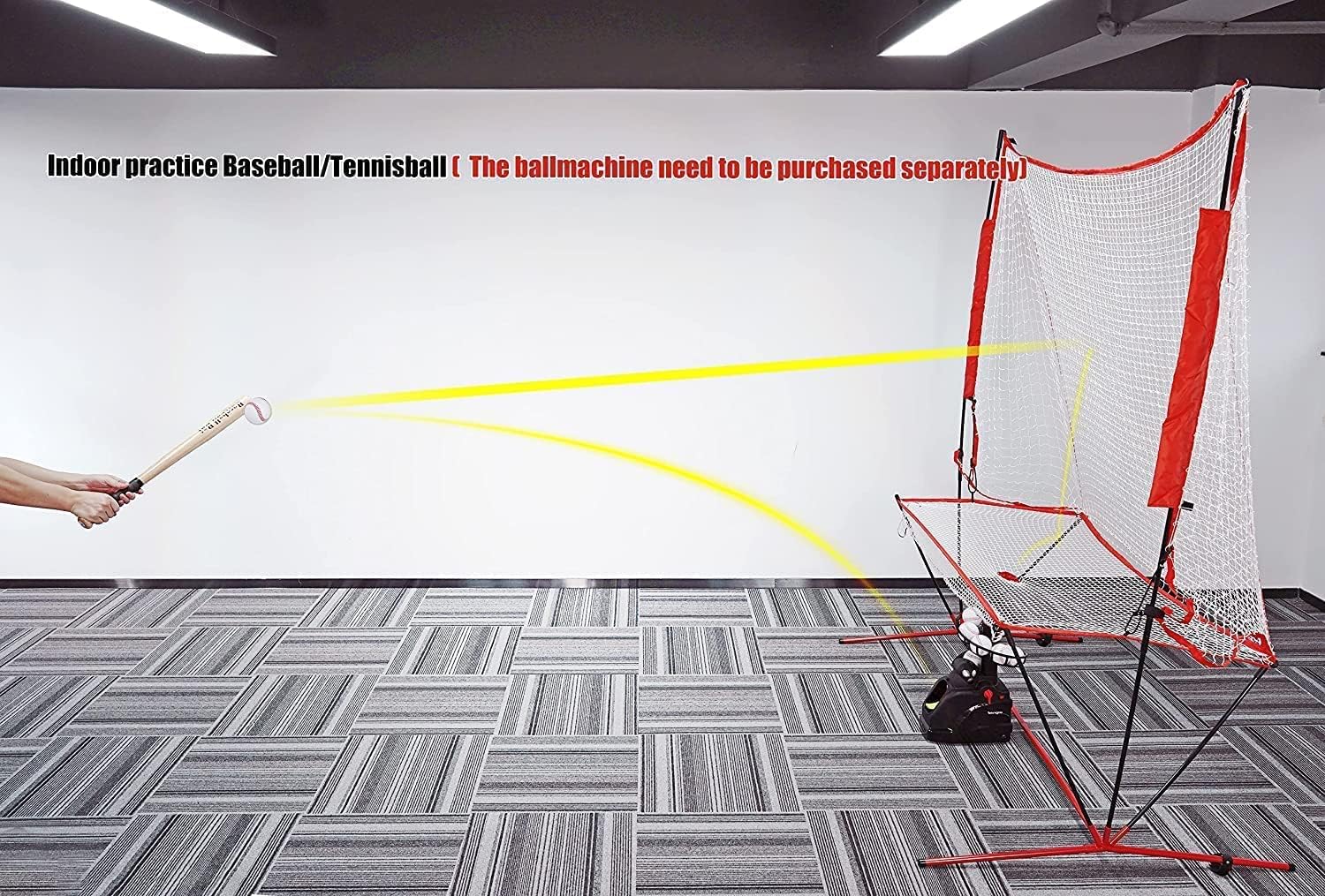 Netze für Tennisbälle Maschine (10 lb) Rückprallnetz für Tennisball&Pickleball Selbsttraining, tragbar und einfach zu demontieren,Geeignet für Wurftraining mit Ballmaschinen drinnen und draußen