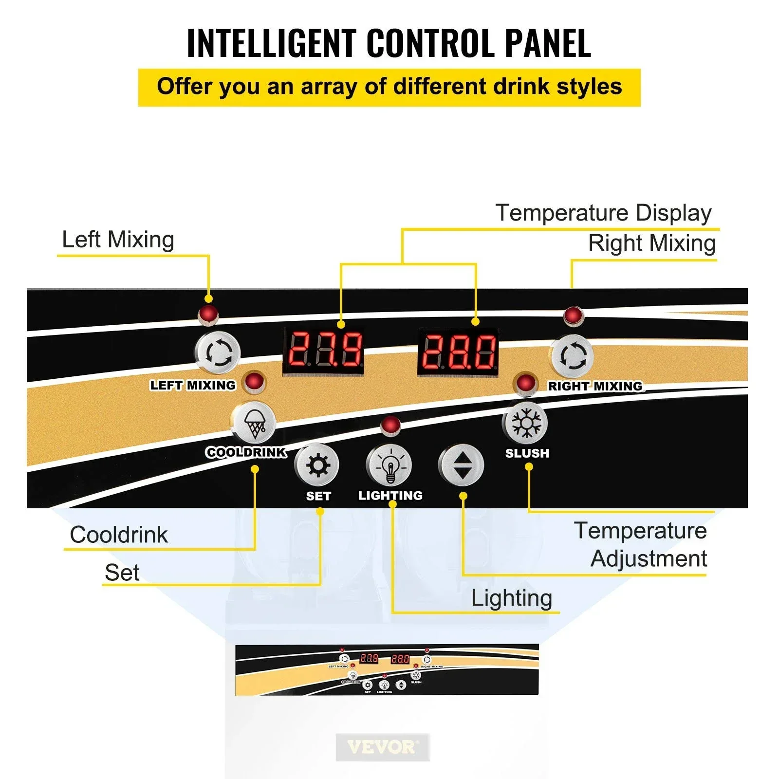 VEVOR   Commercial Slushy Machine Slushie Machine