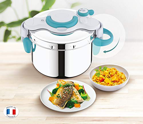 Seb ClipsoMinut' Easy  9 L, Manici pieghevoli, Pentola a induzione e Libro 100 Ricette, Pentola a pressione in acciaio inox, facile da usare, Made in France P4904916 : Amazon.it: Casa e cucina