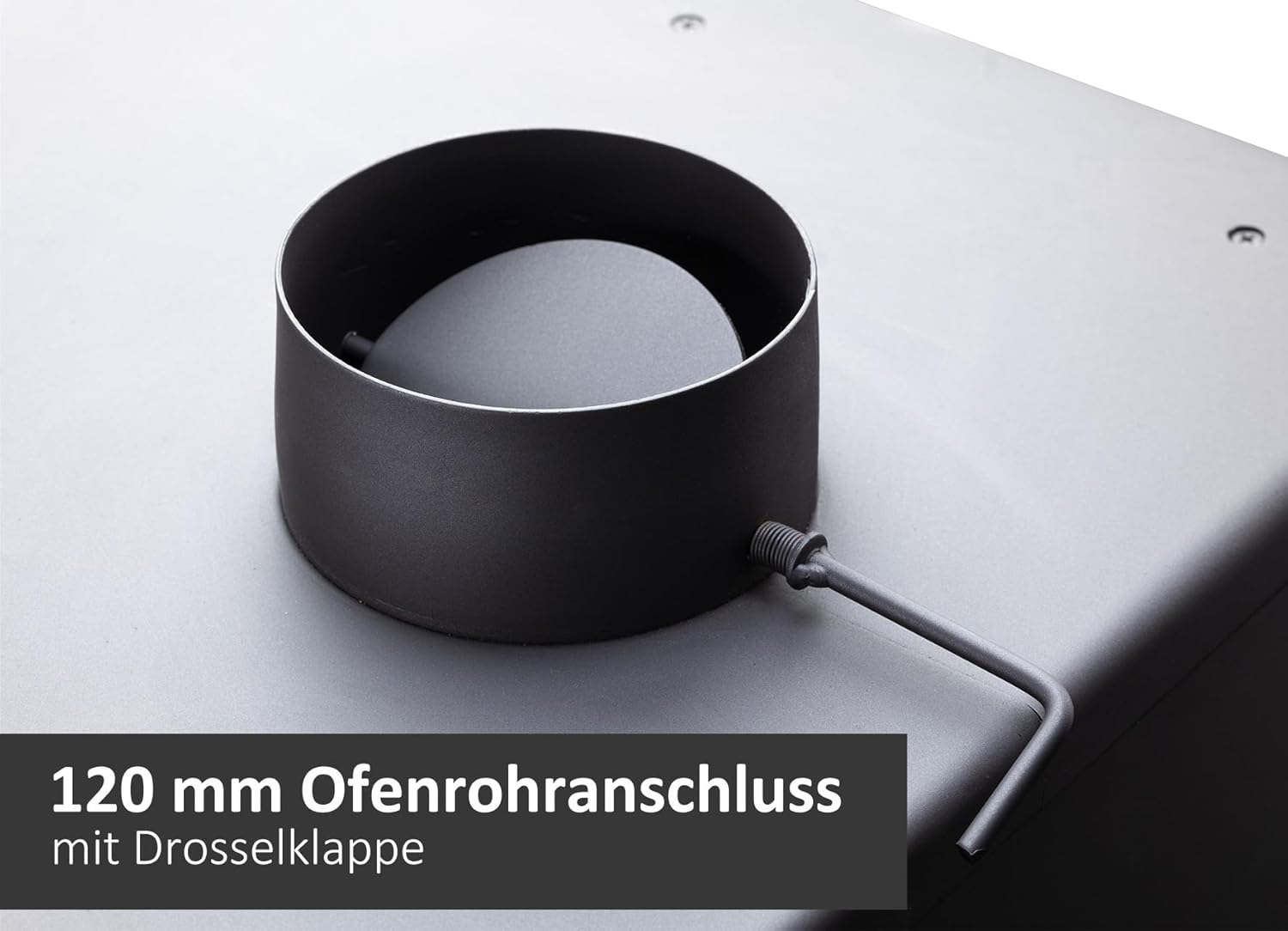 ProTermo Alpina G Anthrazit Kaminofen mit Schamottstein - 8 kW Heizleistung - Kaminofen Holzofen mit Sichtfenster, Bauart 1