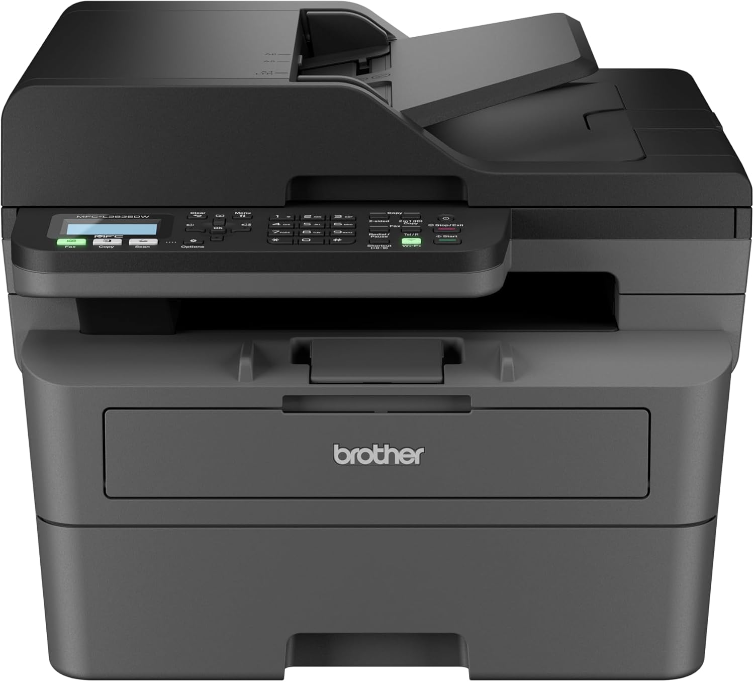 Brother MFC-L2835DW | 4-in-1-Multifunktionsdrucker (Drucken/Scan/Kopieren/Faxen) Laserdrucker Monochrom – WLAN & Ethernet – Dokumentenzuführung (ADF) für 50 Blatt – Druckgeschwindigkeit von 32 Seiten
