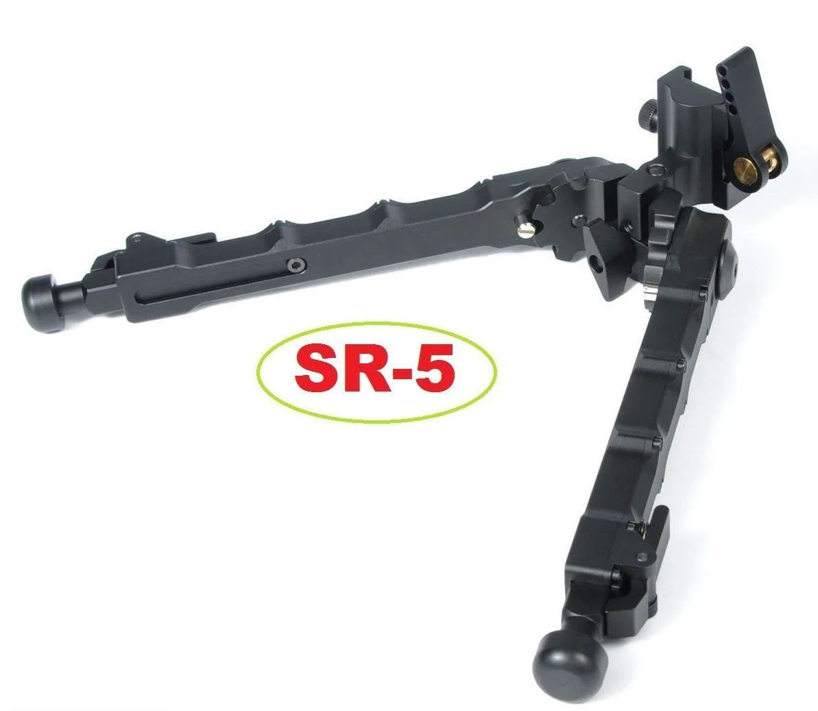 Bipod GBO-5 QD Black Tactical Bipod 7.25 - 9 inches Flat Pan Tilt