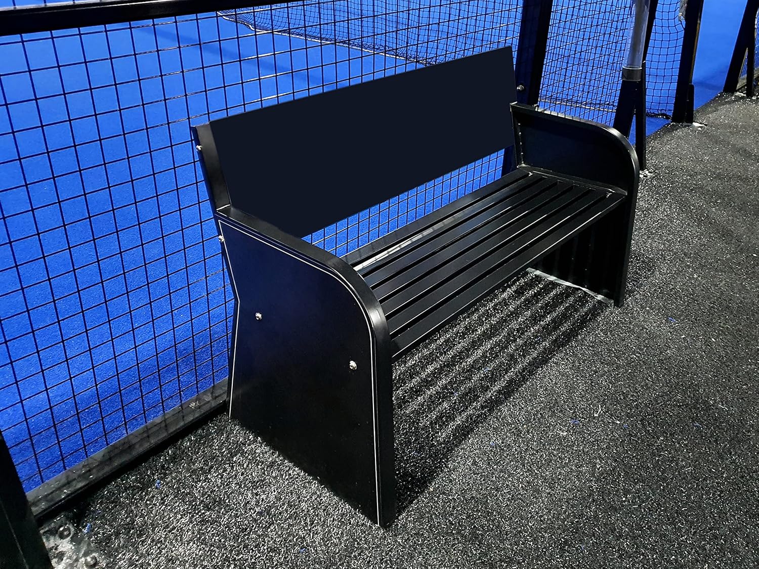 Carrington Netsportica Tennis Bench in Galvanised Steel – Tennis Bench – Tennis Bench or Garden Bench (Black)