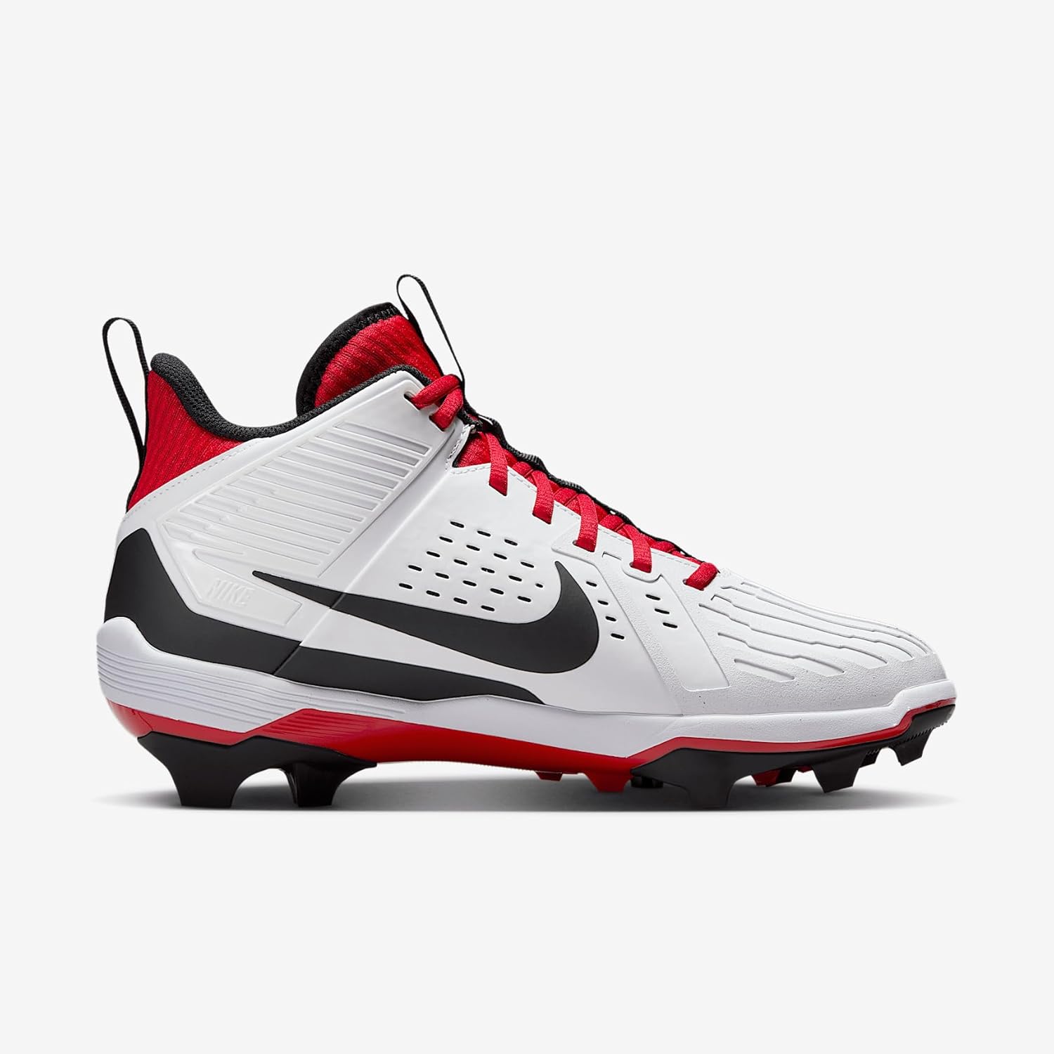 Nike Alpha Menace Strong Herren-Fußballschuhe (II5139-010, Schwarz/Metallic-Silber/Weiß)