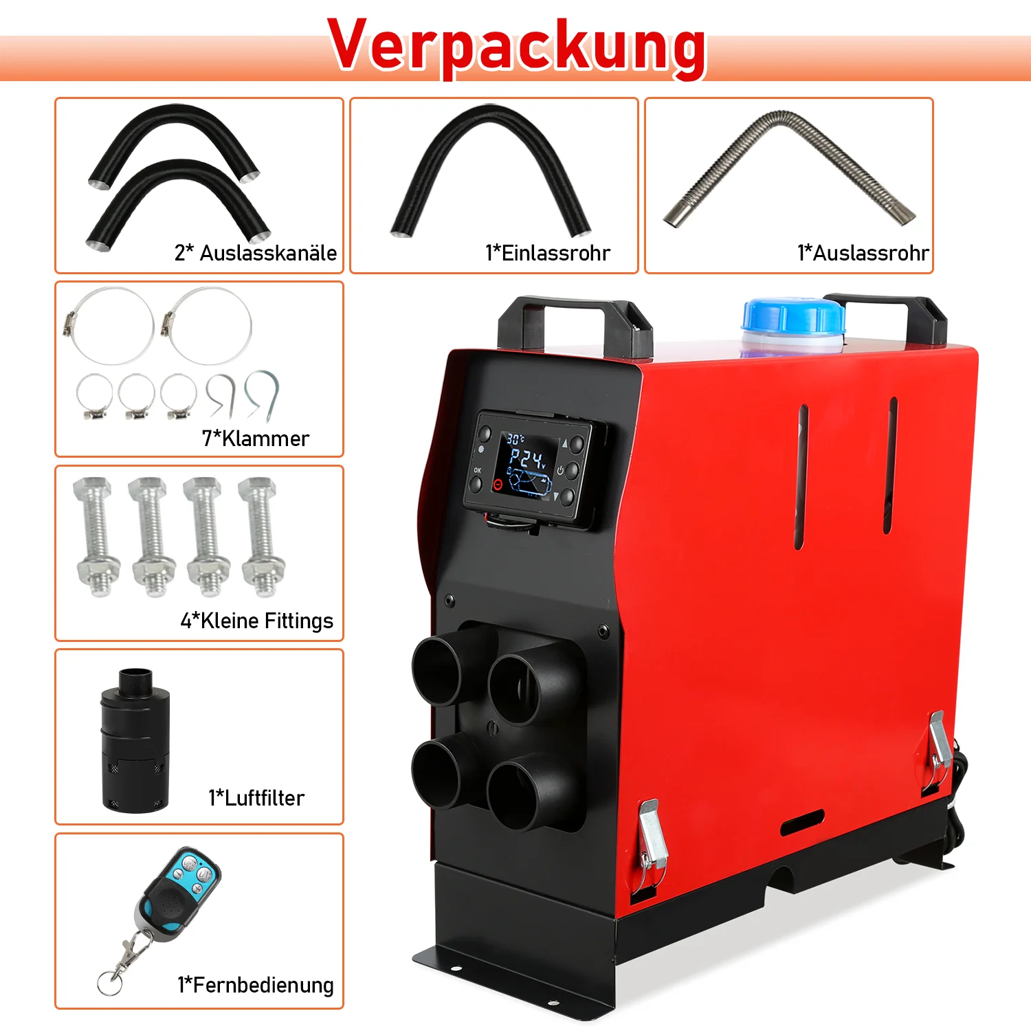 Sonnewelt 5KW 12V Diesel Auto Heizung Standheizung Luftheizung