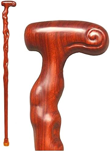 Naturholz Wanderstock Trekkingstock für Damen und Herren Leicht und Walking Cane für Senioren Massivholz Outdoor Walker mit Offset Design