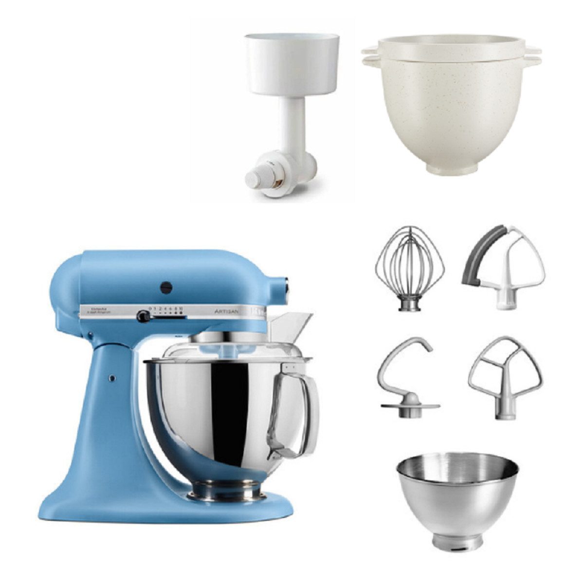 Küchenmaschine KitchenAid 4,8 L 5KSM175 Kuechenmaschine Breadlover Set