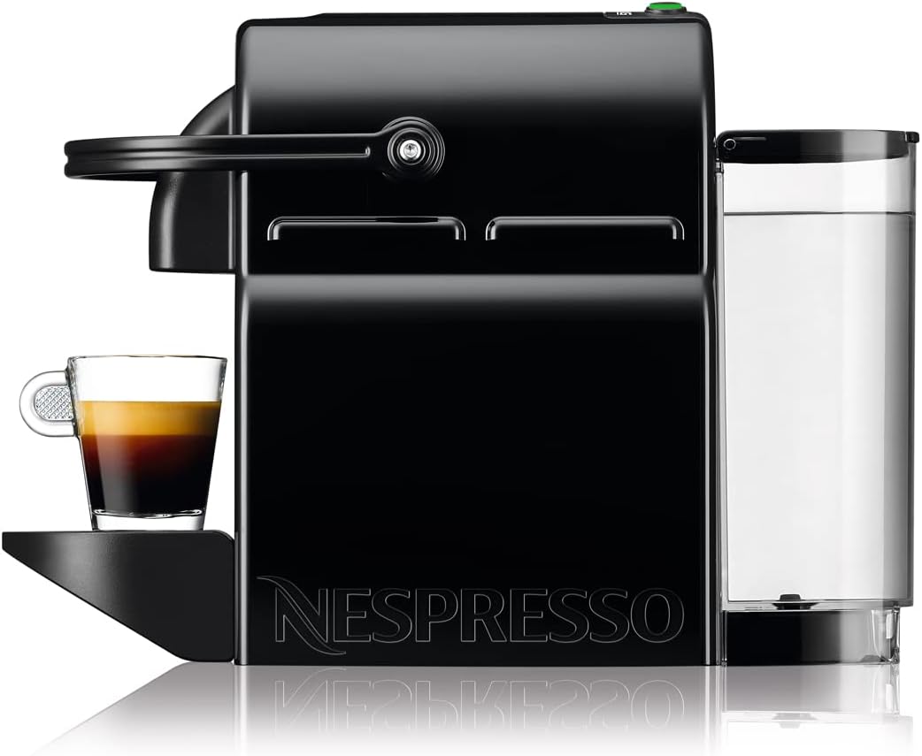 Nespresso Inissia EN80.B, De'Longhi Coffee Machine, Nespresso Capsule System, Water Tank 0.7L, Black