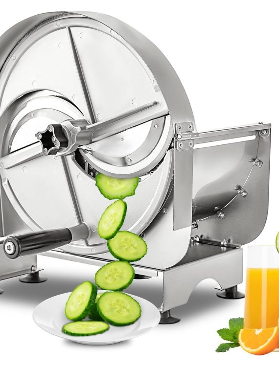 Stainless Steel Commercial Vegetable Slicer, Adjustable 0.2 12mm Thickness, Manual Multifunctional Slicer for Fruits & Vegetables