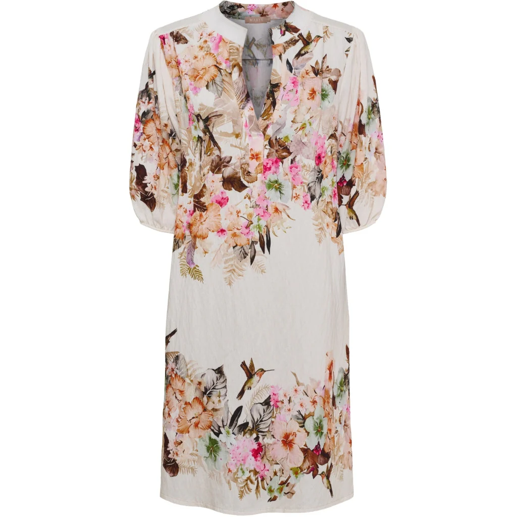 Floral Print Shirt Collar Maxi Dress by Marta Du Chateau