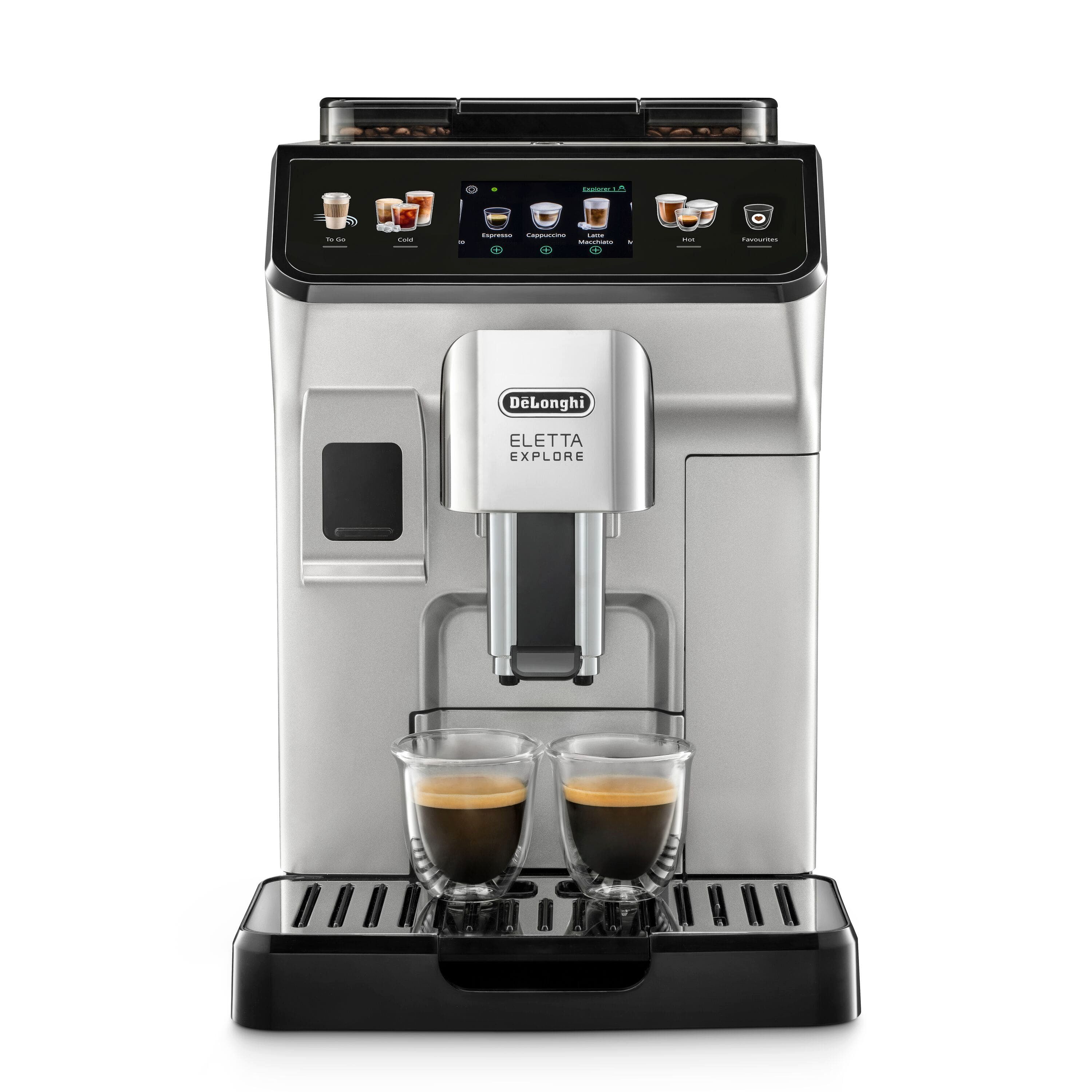 Kaffeevollautomat Eletta Explore ECAM450.55.S - 40 Rezepte, heißer & kalter Milchschaum